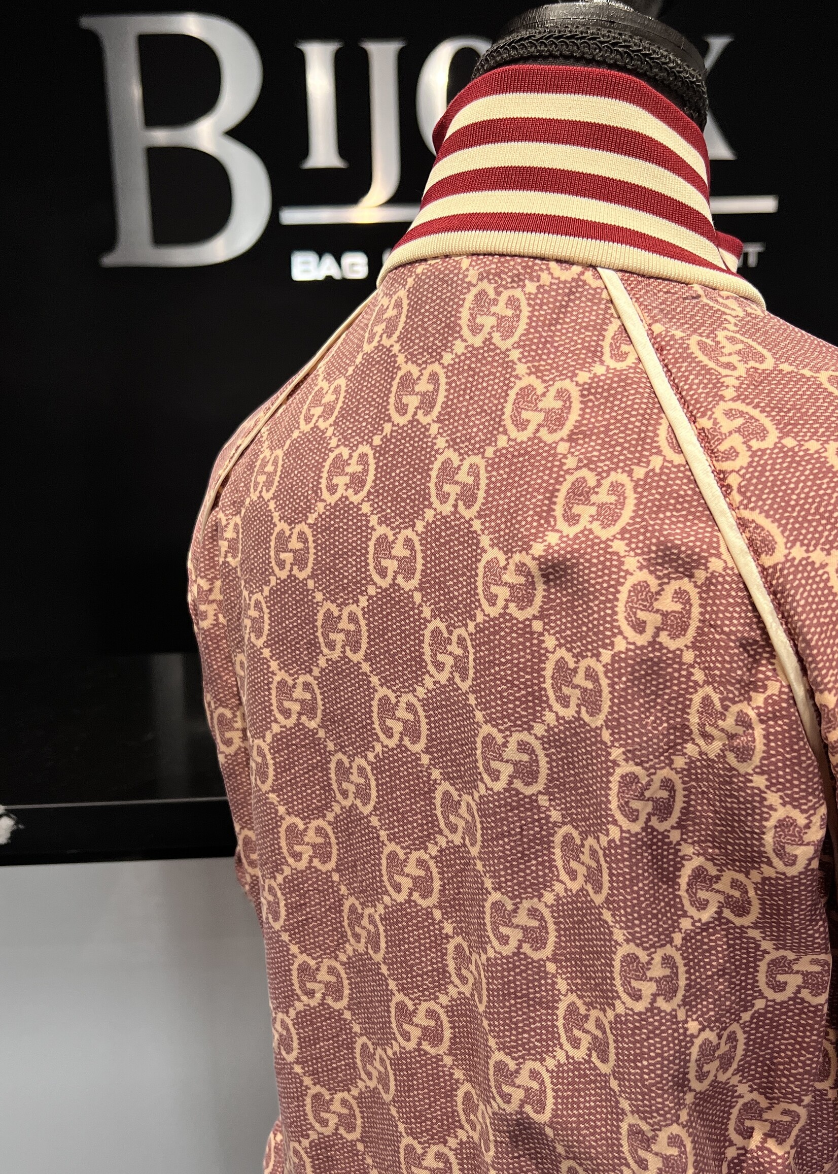 Gucci Gucci Monogram Print Red Zip Up- M