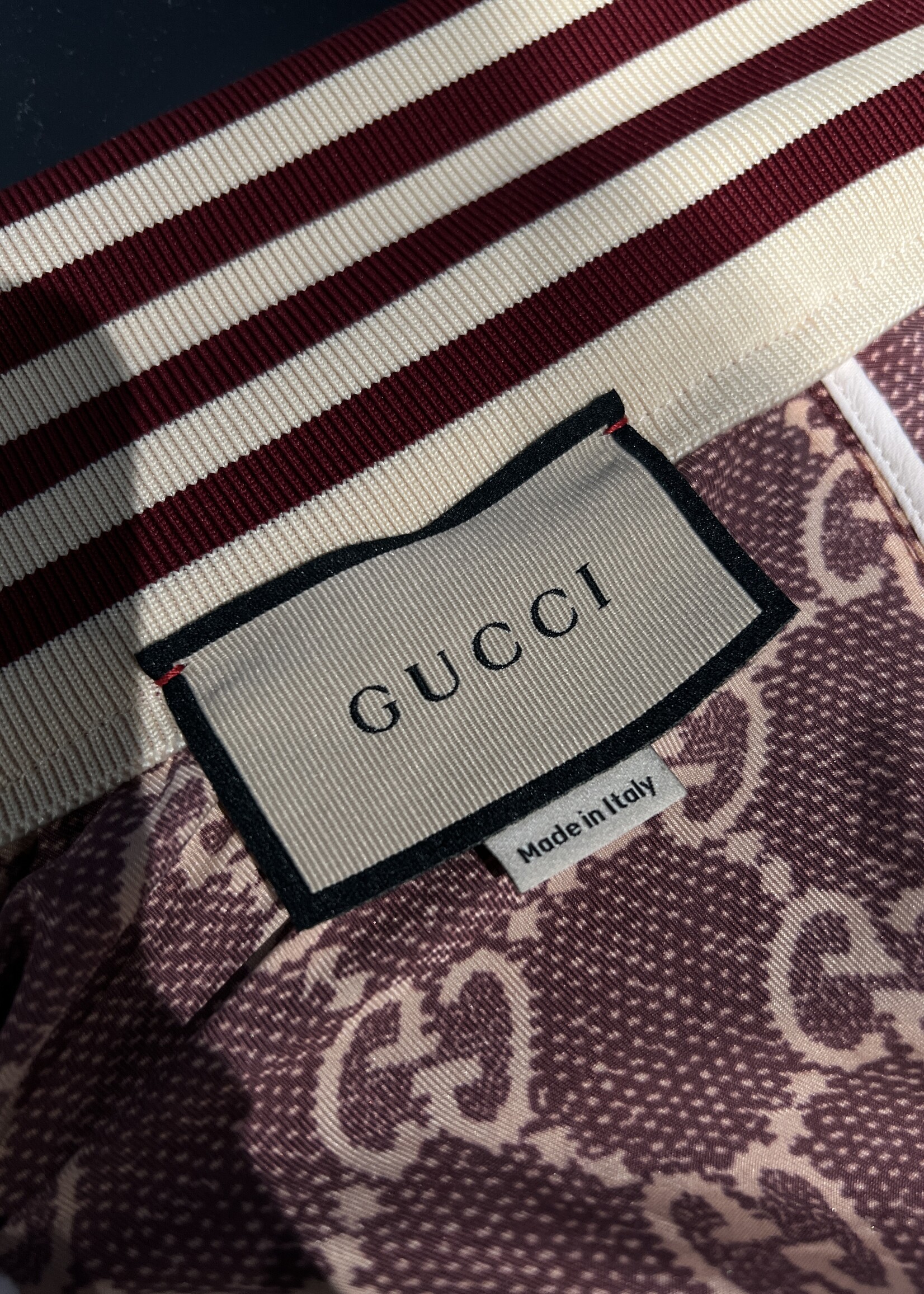 Gucci Gucci Monogram Print Red Zip Up- M