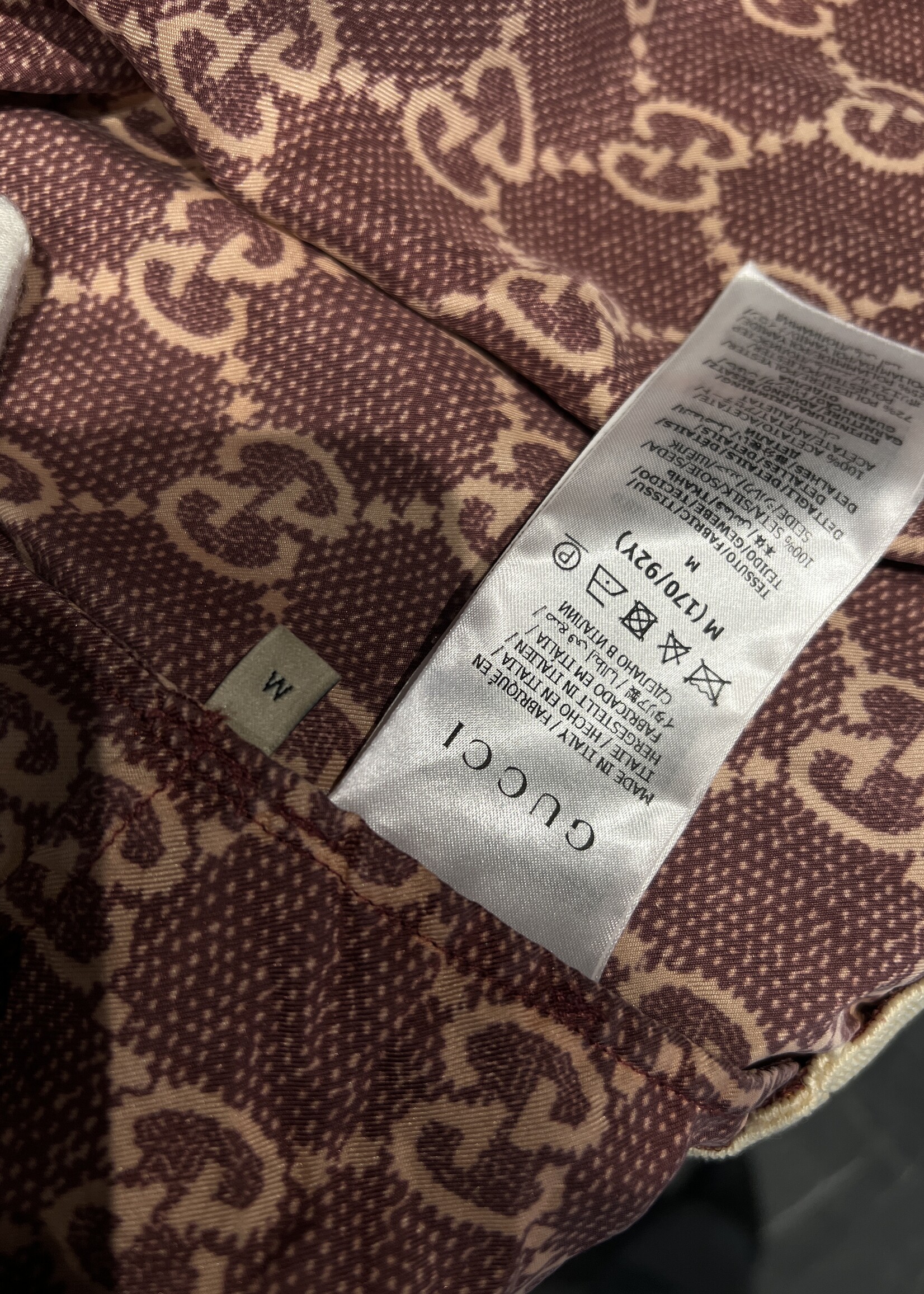 Gucci Gucci Monogram Print Red Zip Up- M