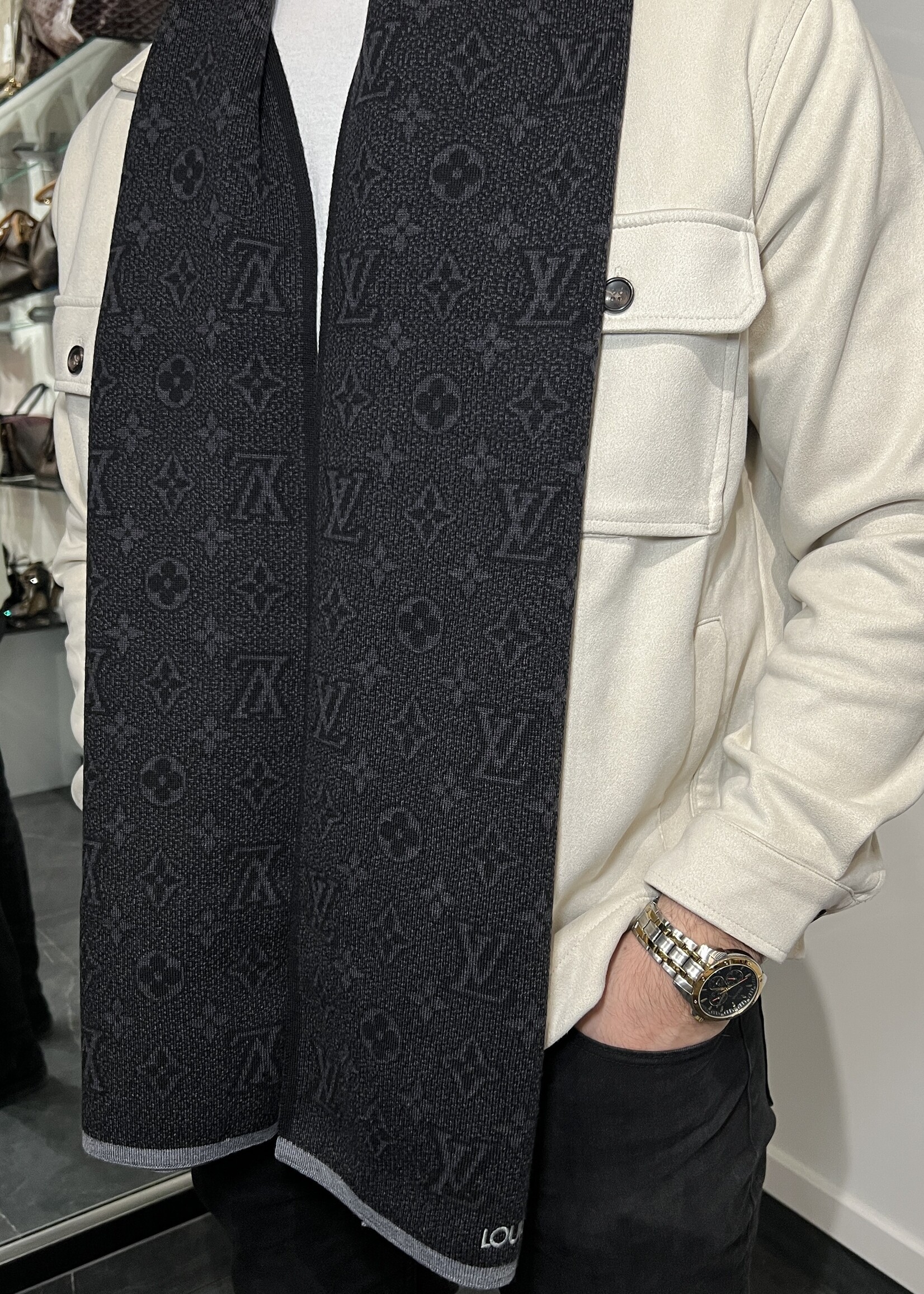 Louis Vuitton SOLD- Louis Vuitton Monogram Eclipse Scarf