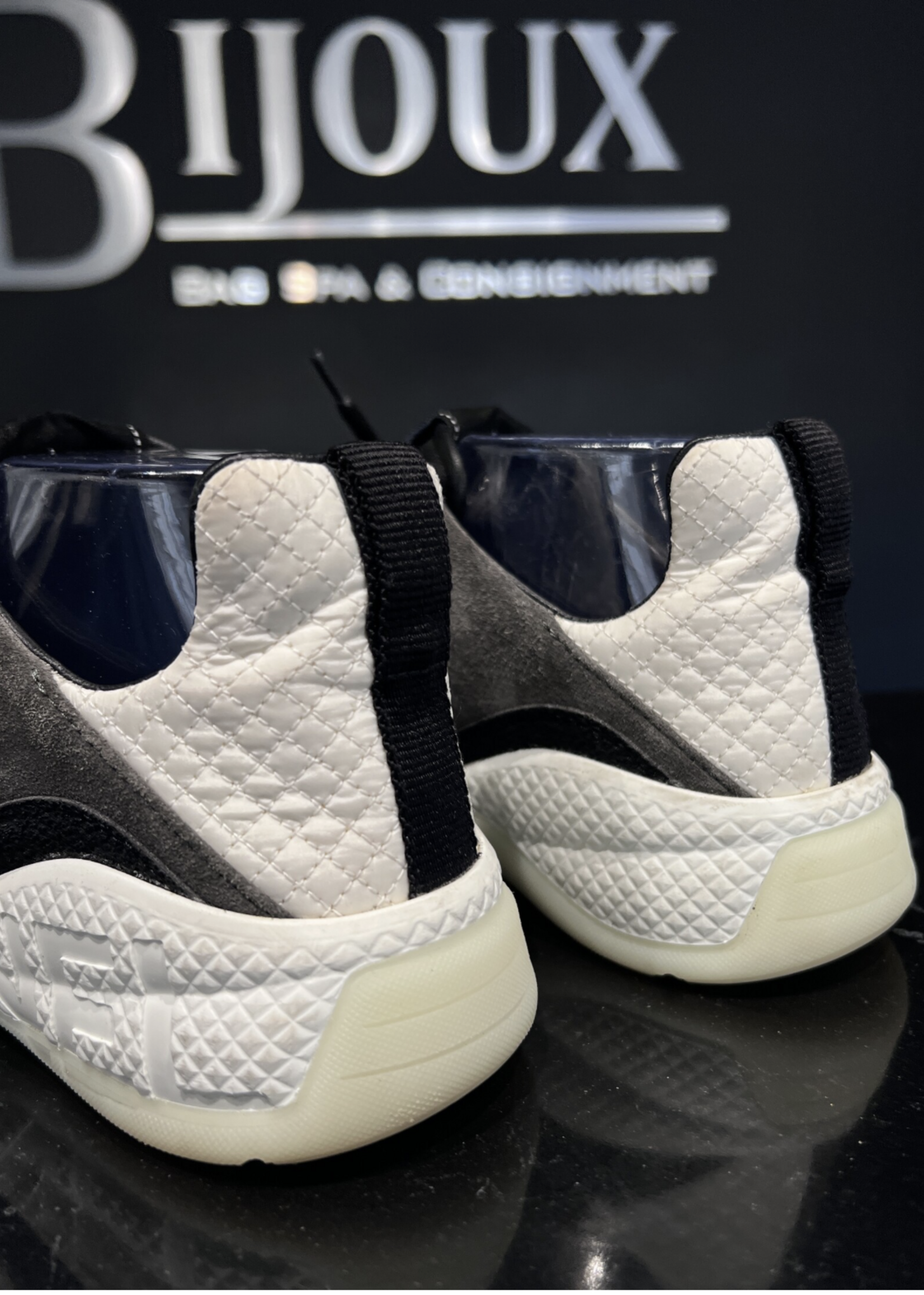 Chanel Chanel High Top Nylon Black Sneakers 38