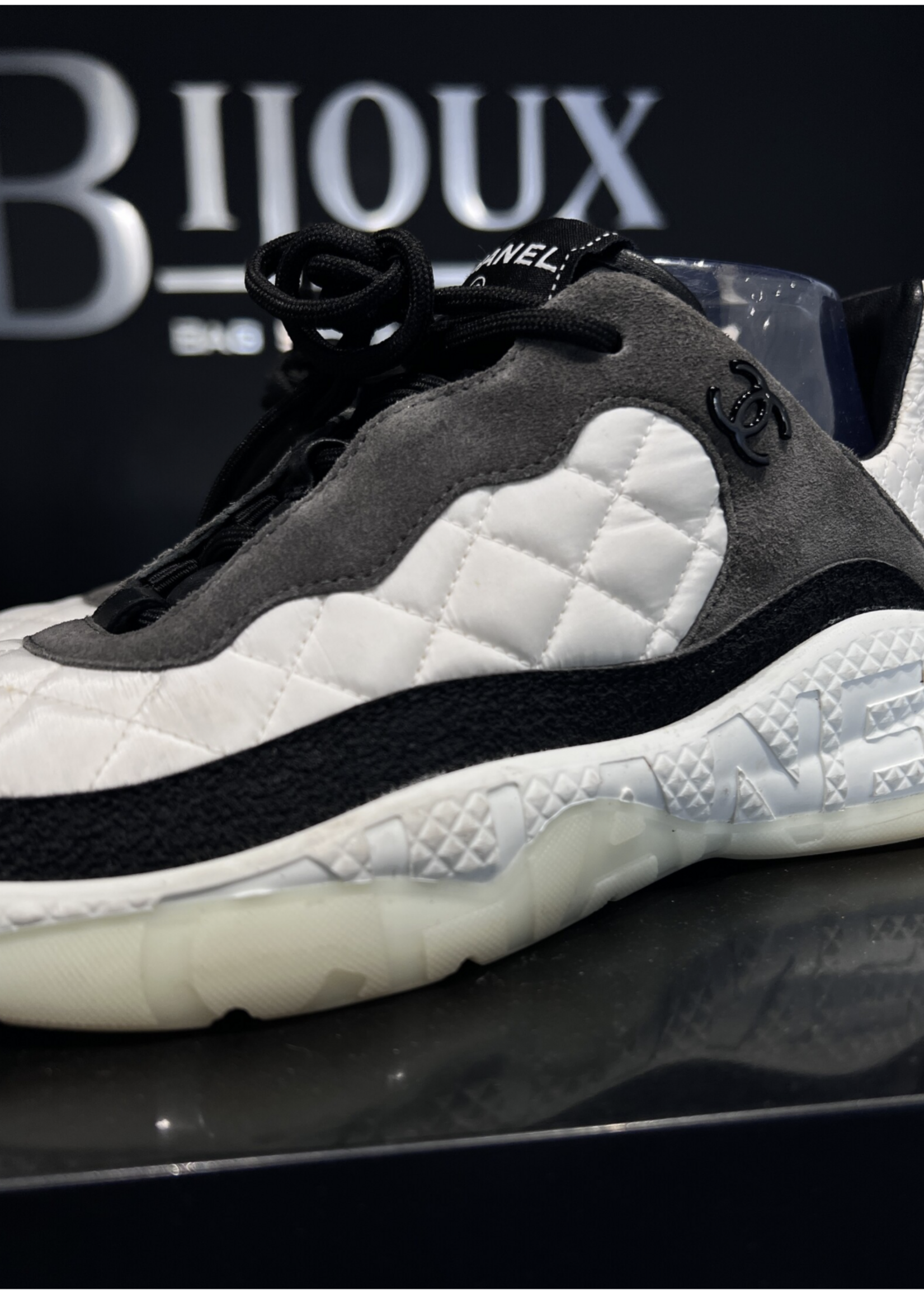 Chanel Chanel High Top Nylon Black Sneakers 38