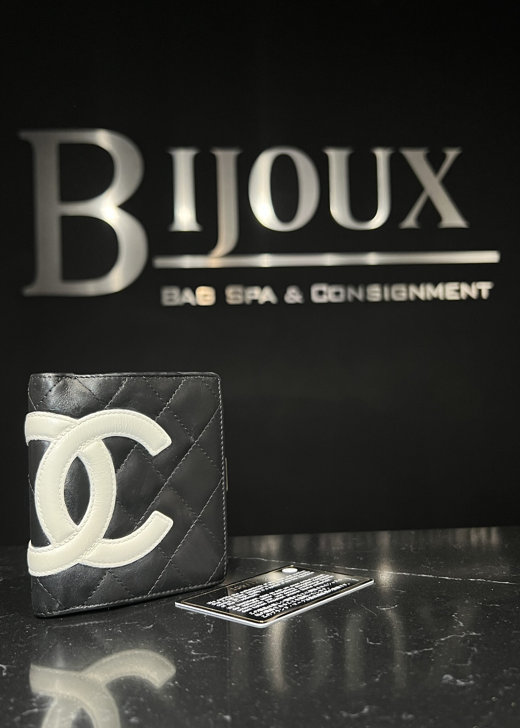 Chanel SOLD - Chanel Cambon Black Wallet