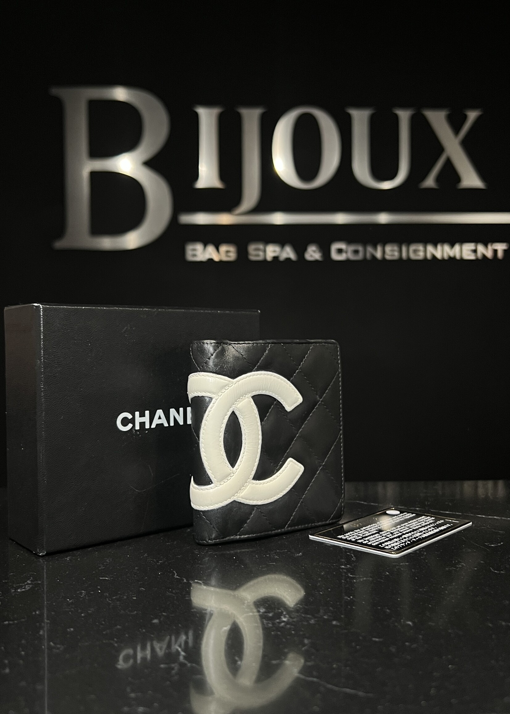 Chanel SOLD - Chanel Cambon Black Wallet