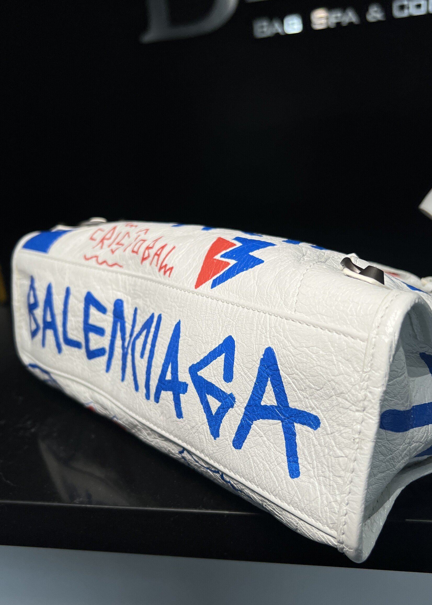 Balenciaga SOLD - Balenciaga White Graffiti Small