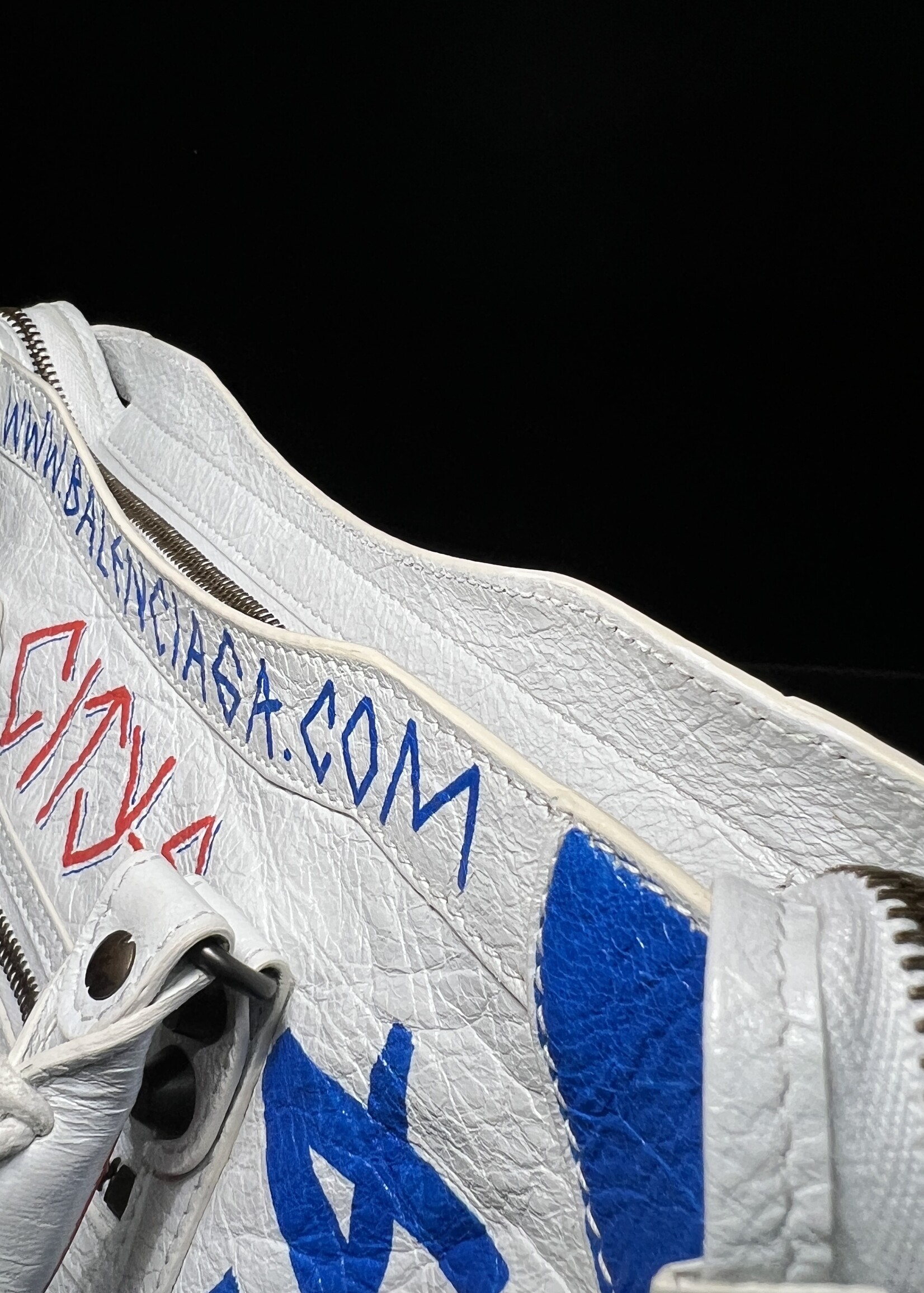 Balenciaga SOLD - Balenciaga White Graffiti Small