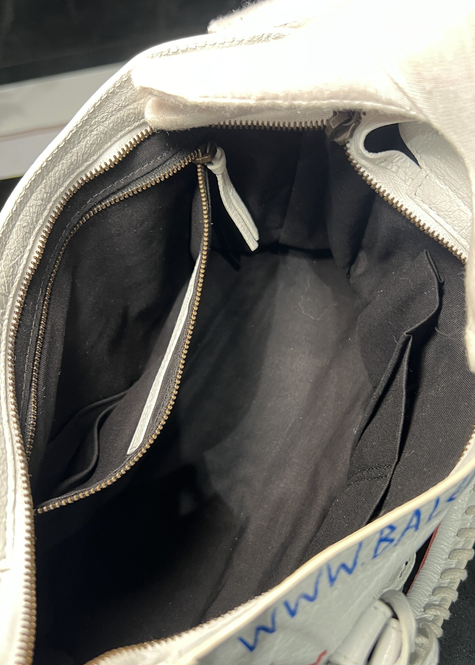 Balenciaga SOLD - Balenciaga White Graffiti Small