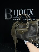 Balenciaga SOLD - Balenciaga Khaki Pony Hair Medium City Bag