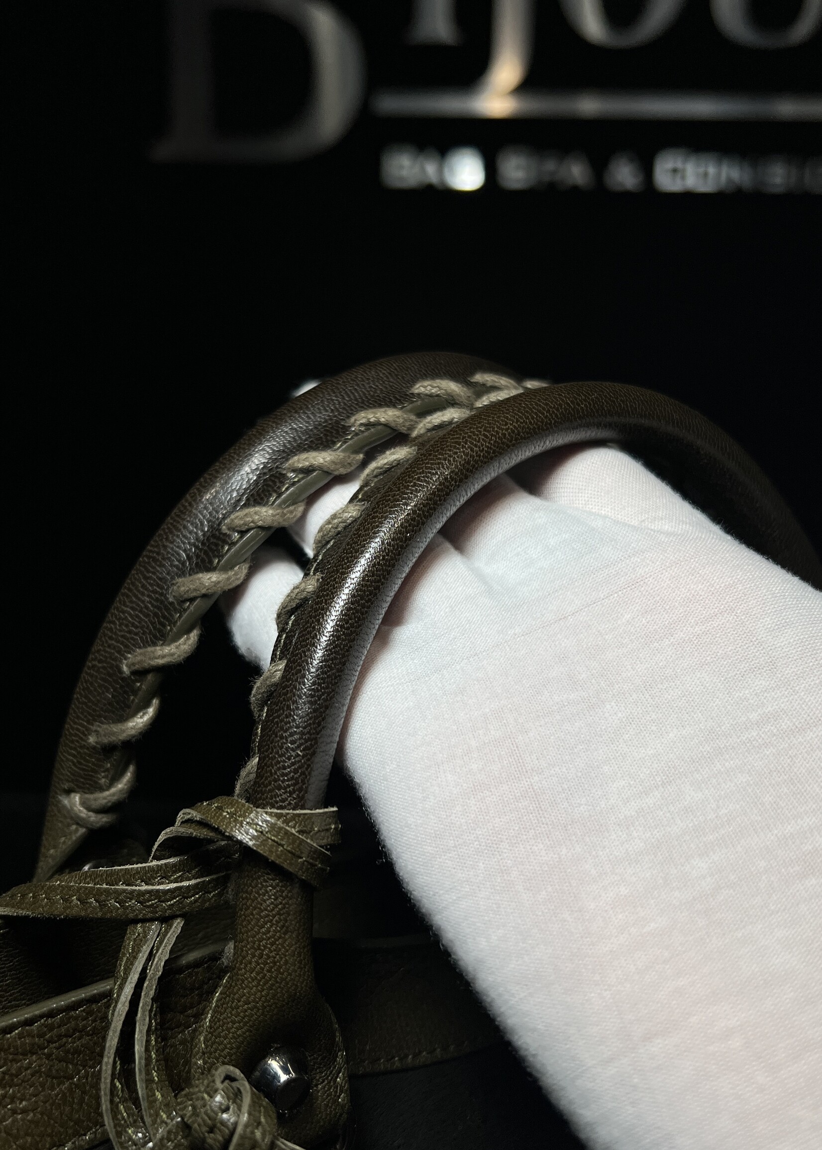 Balenciaga SOLD - Balenciaga Khaki Pony Hair Medium City Bag