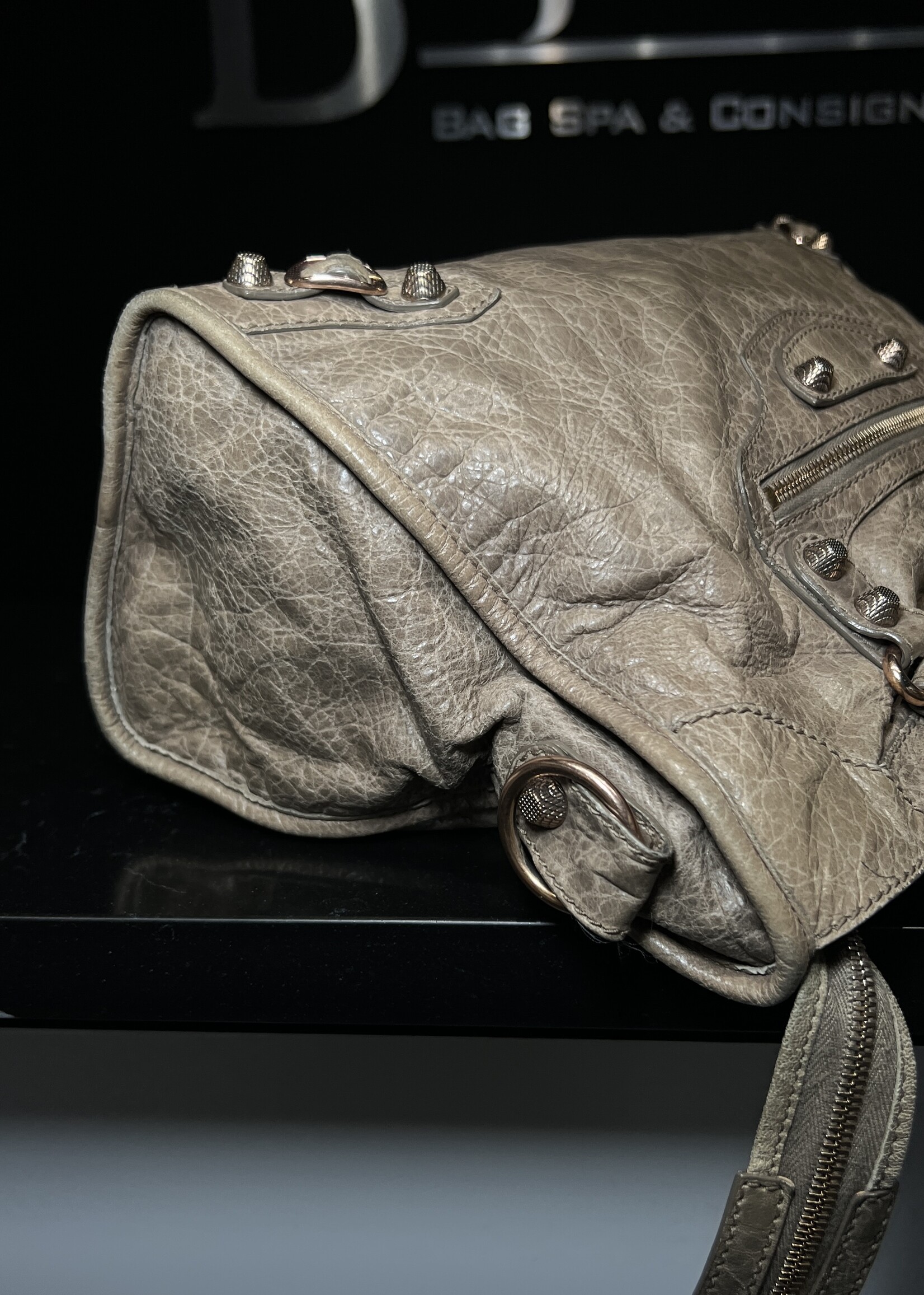 Balenciaga Balenciaga Taupe Crinkle Medium City Bag