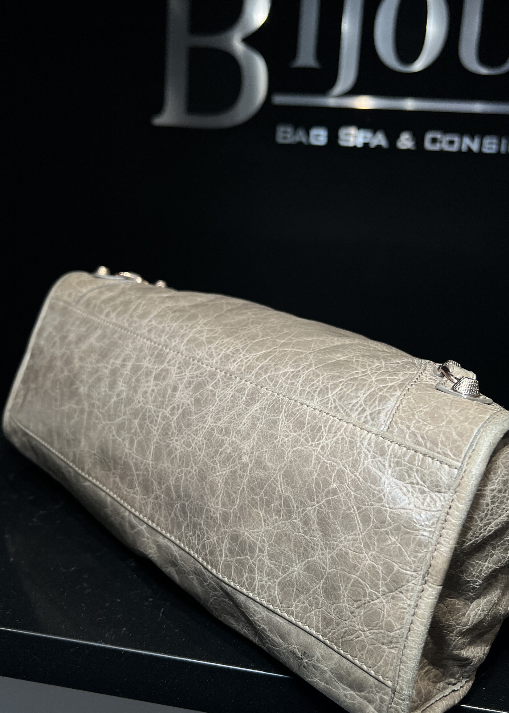 Balenciaga Balenciaga Taupe Crinkle Medium City Bag