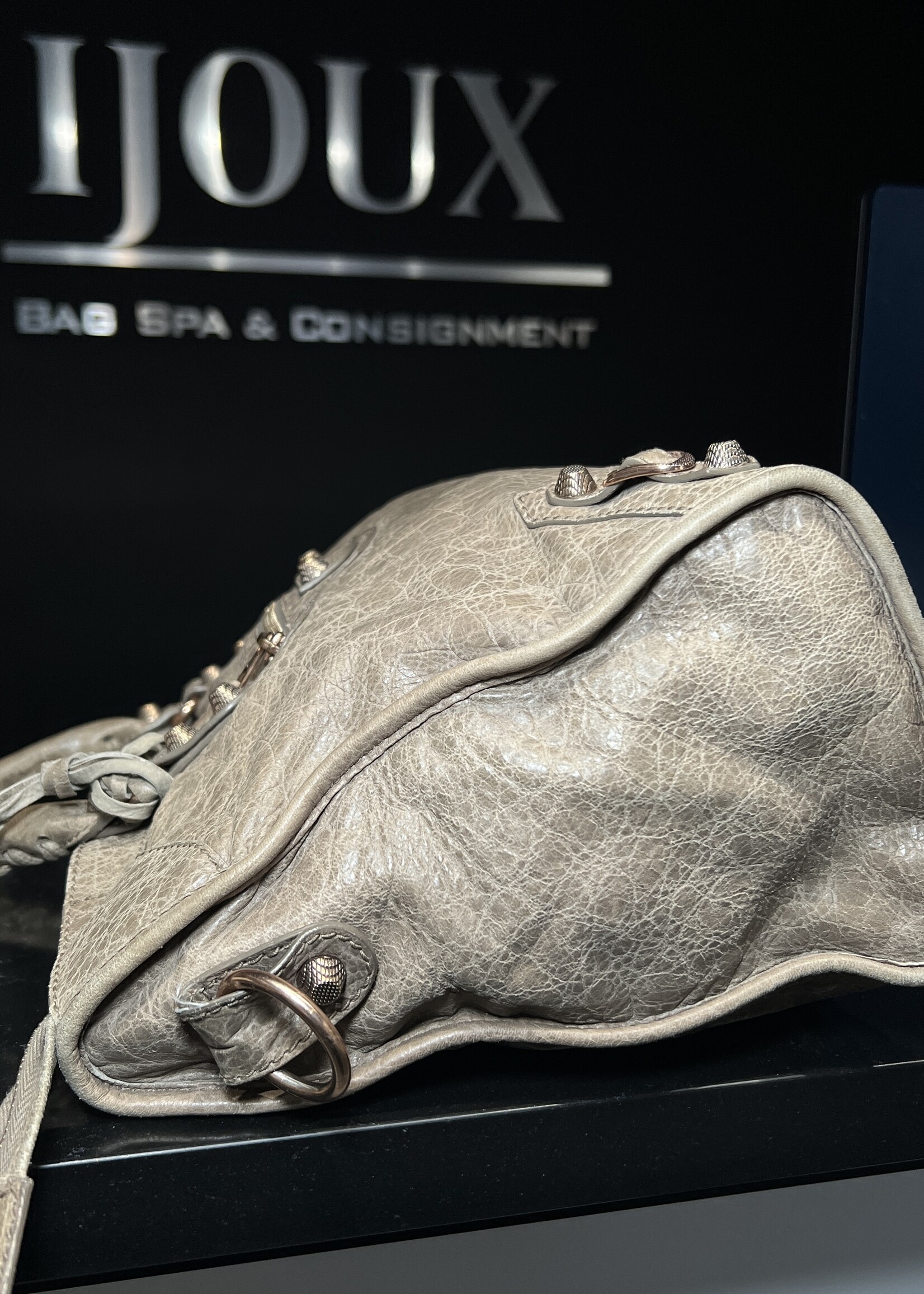 Balenciaga Balenciaga Taupe Crinkle Medium City Bag