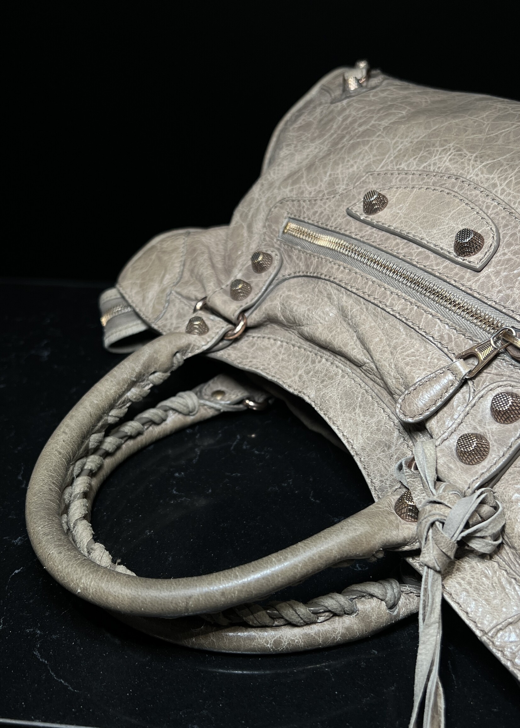 Balenciaga Balenciaga Taupe Crinkle Medium City Bag