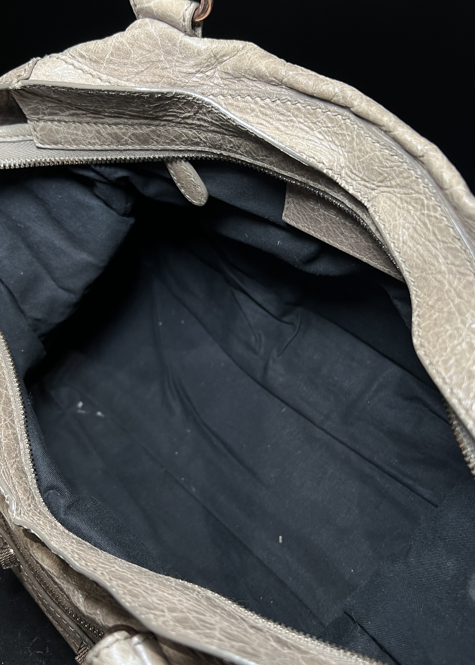 Balenciaga SOLD - Balenciaga Taupe Crinkle Medium City Bag