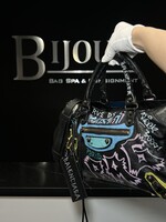 Balenciaga SOLD - Balenciaga Black Graffiti City Bag