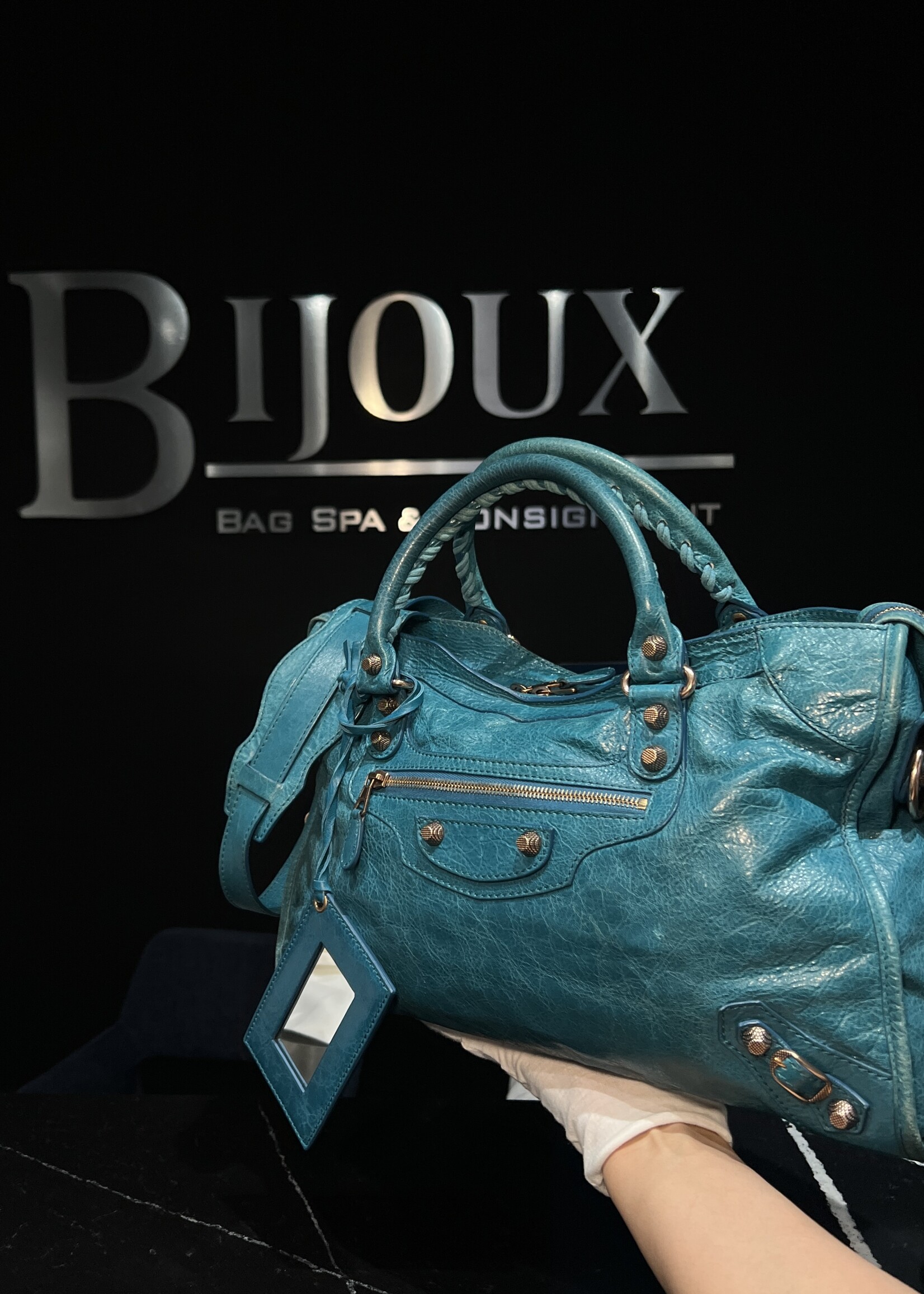 Balenciaga SOLD - Balenciaga Teal Giant 12 City Bag