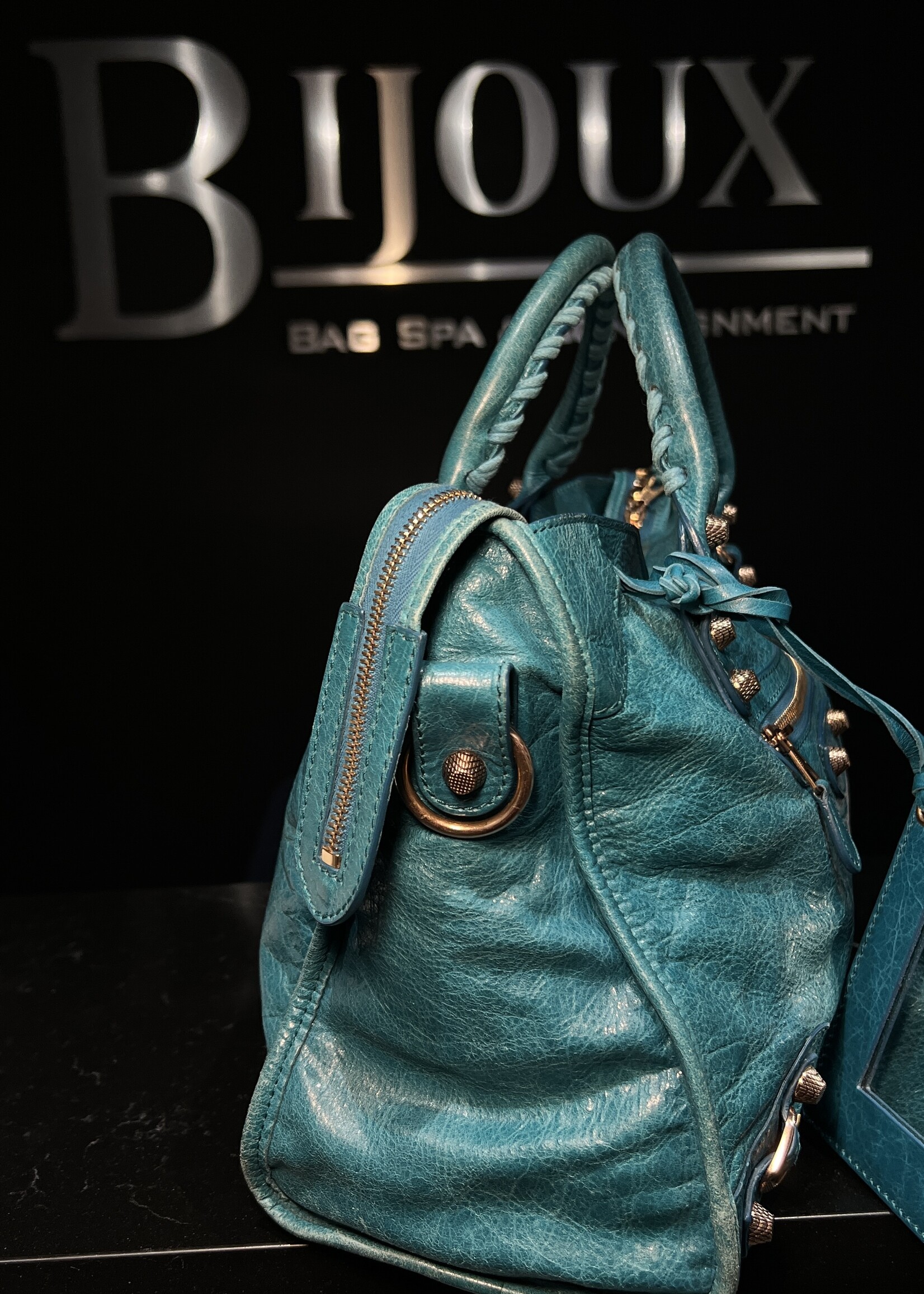 Balenciaga SOLD - Balenciaga Teal Giant 12 City Bag