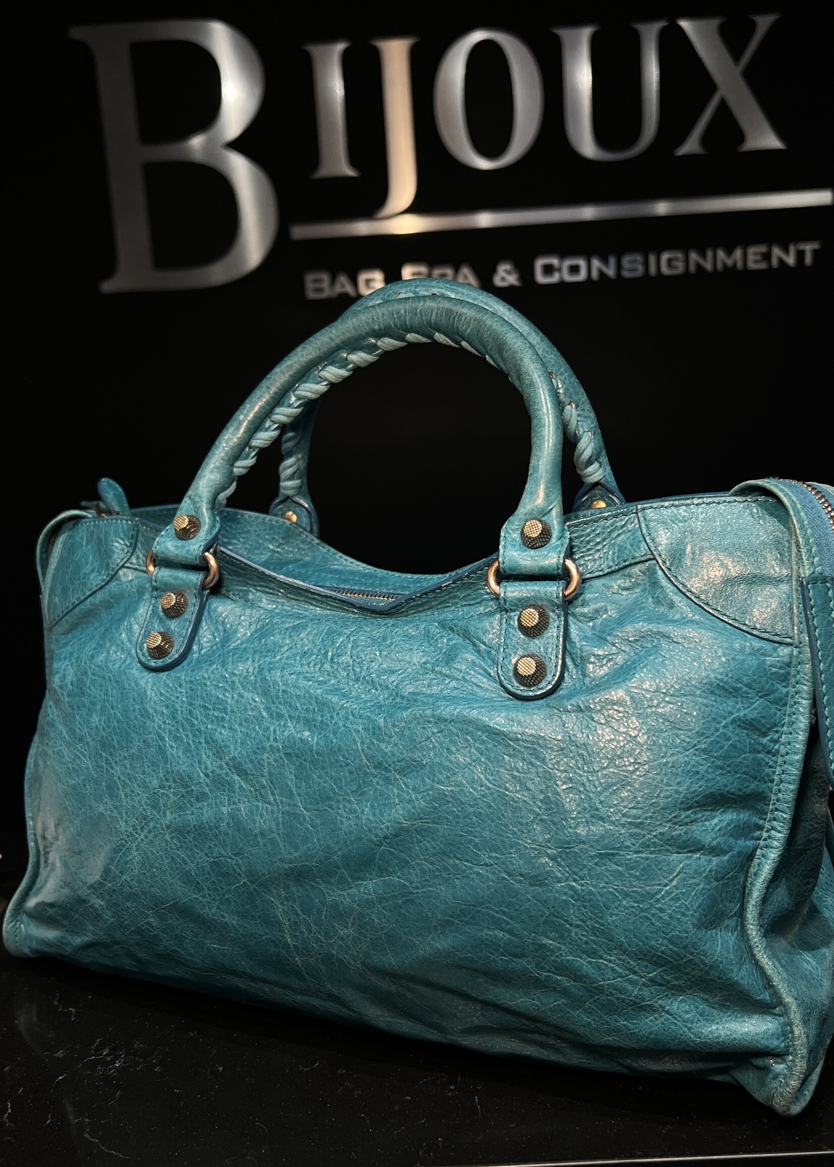 Balenciaga SOLD - Balenciaga Teal Giant 12 City Bag