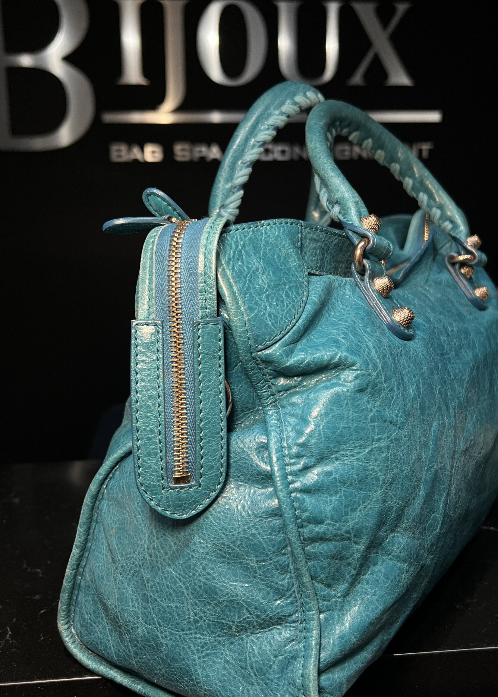 Balenciaga SOLD - Balenciaga Teal Giant 12 City Bag