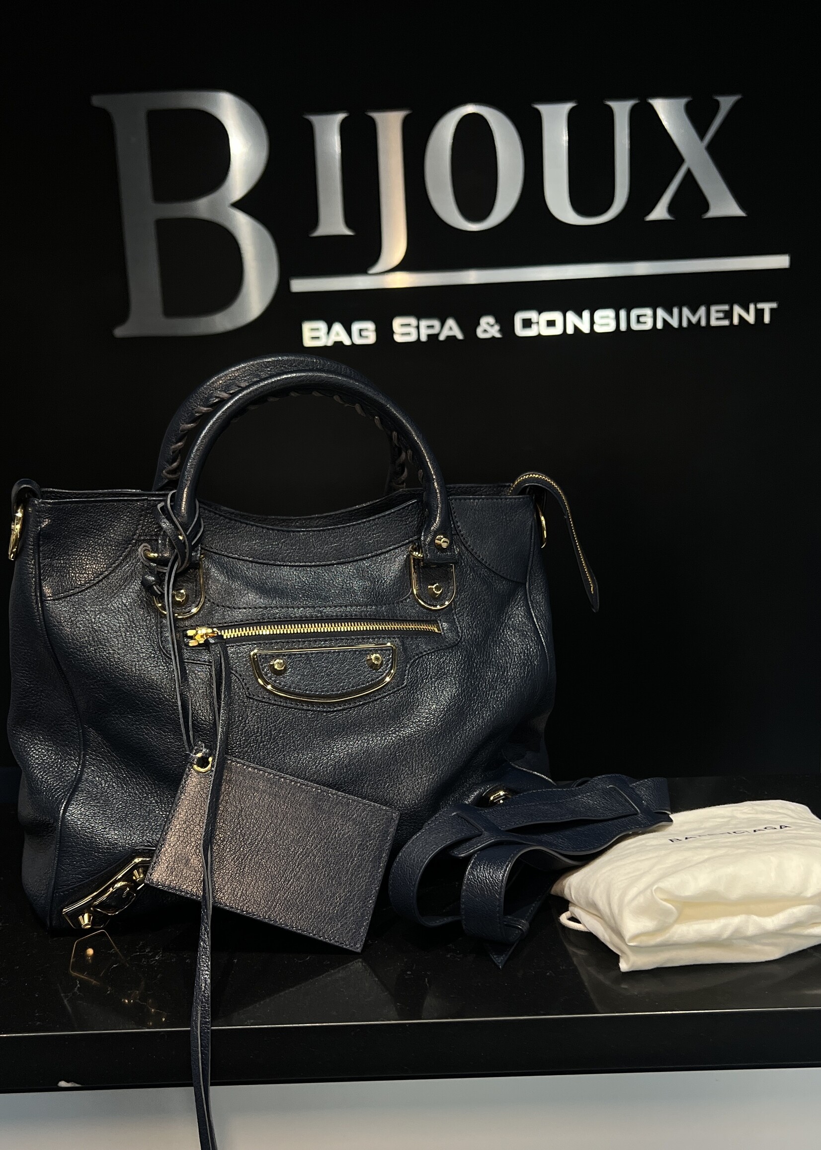 Balenciaga SOLD - Balenciaga Navy City Bag