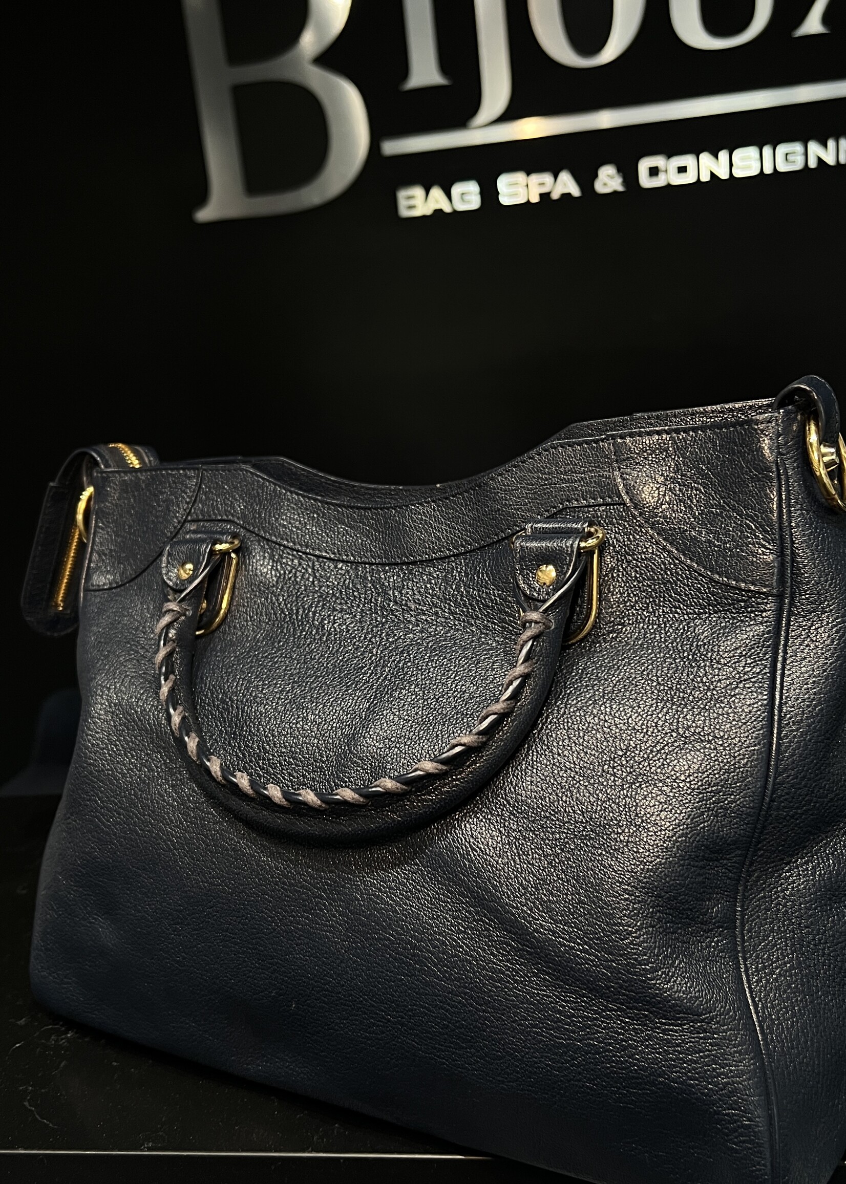 Balenciaga SOLD - Balenciaga Navy City Bag