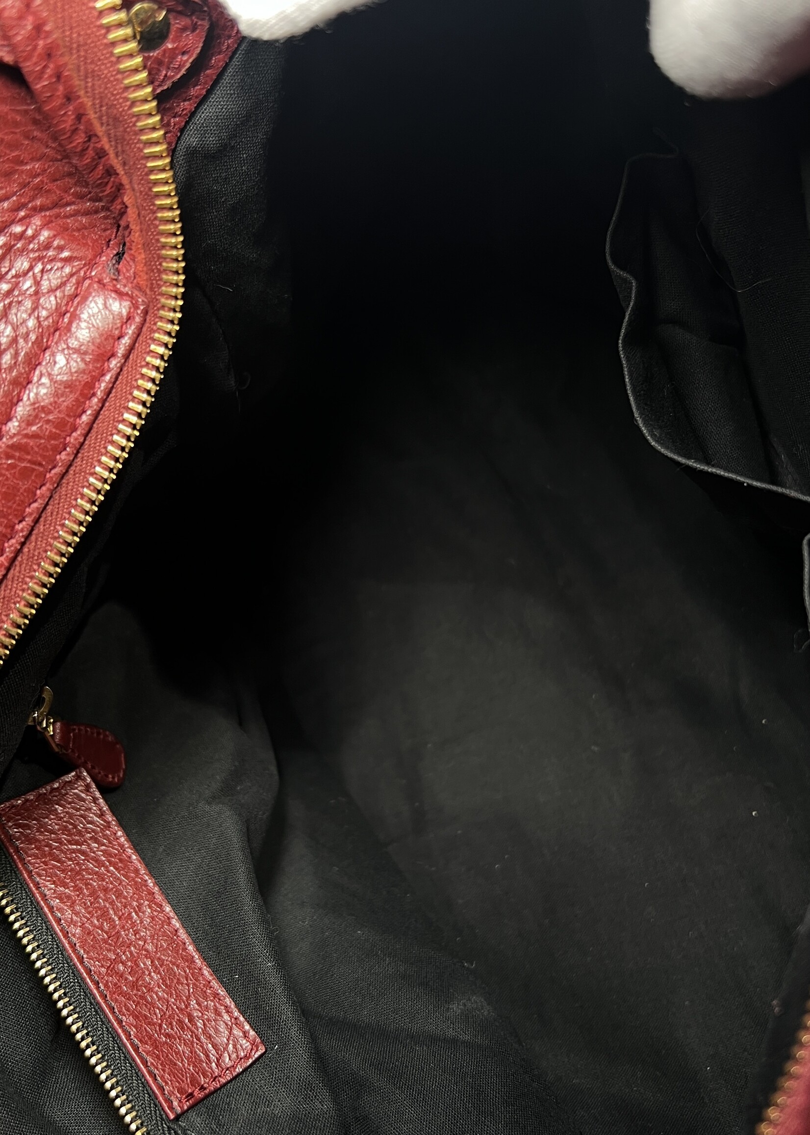 Balenciaga SOLD - Balenciaga Rouge Cerise Lambskin Leather Giant 12