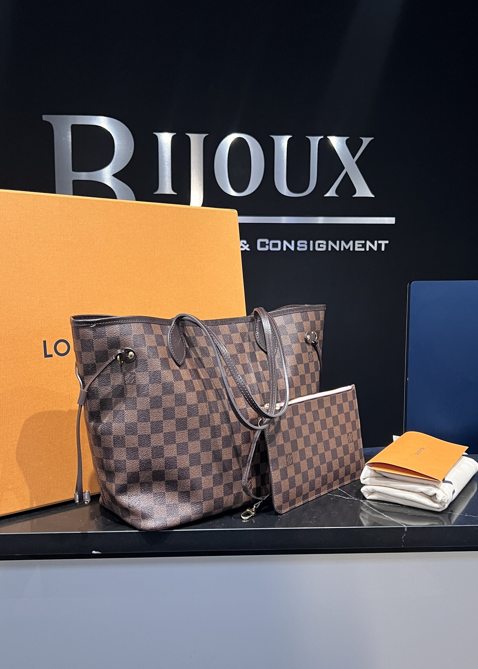 Louis Vuitton SOLD- Louis Vuitton Damier Ebene Neverfull MM