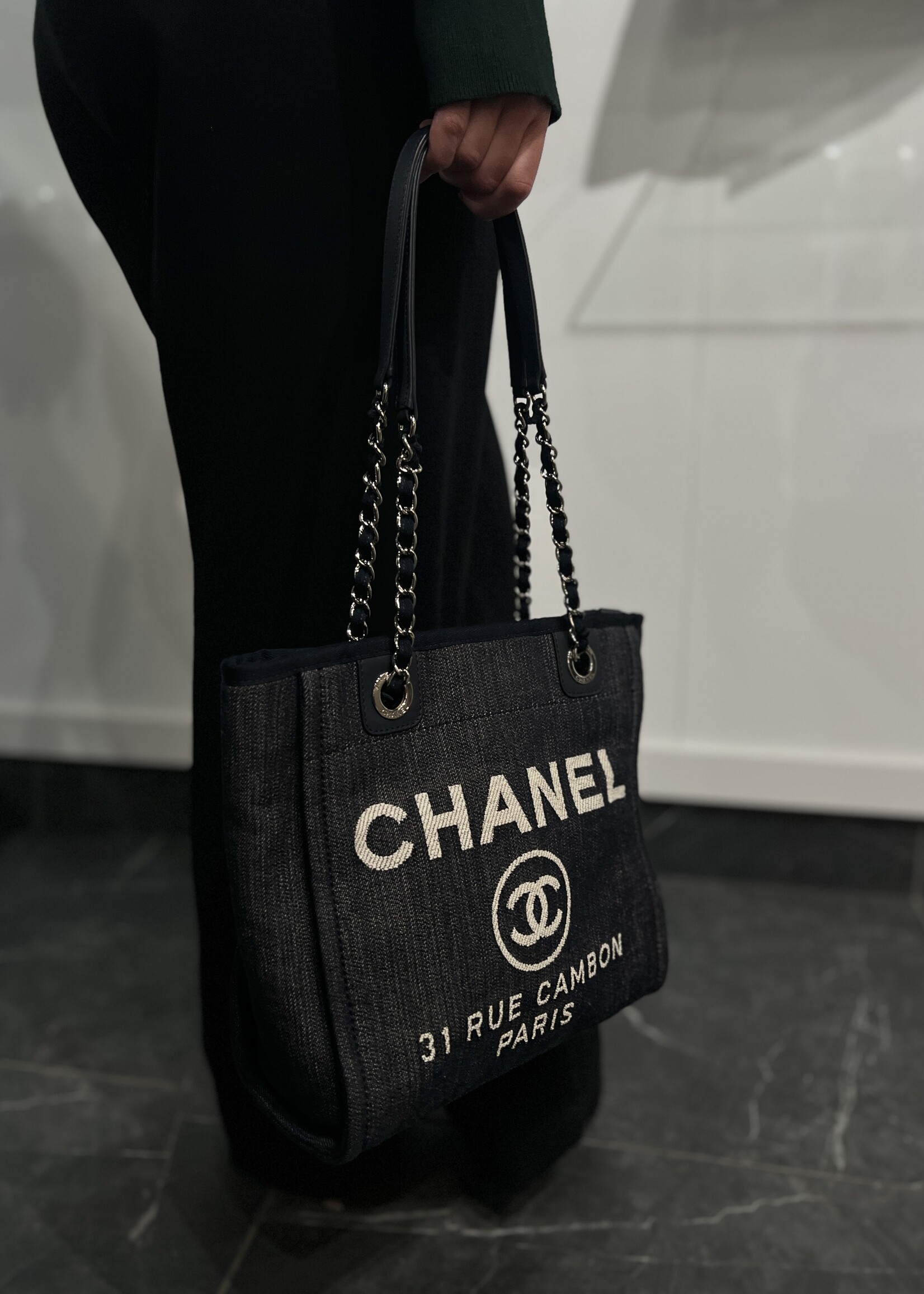 Chanel SOLD- Chanel Small Denim Deauville Tote