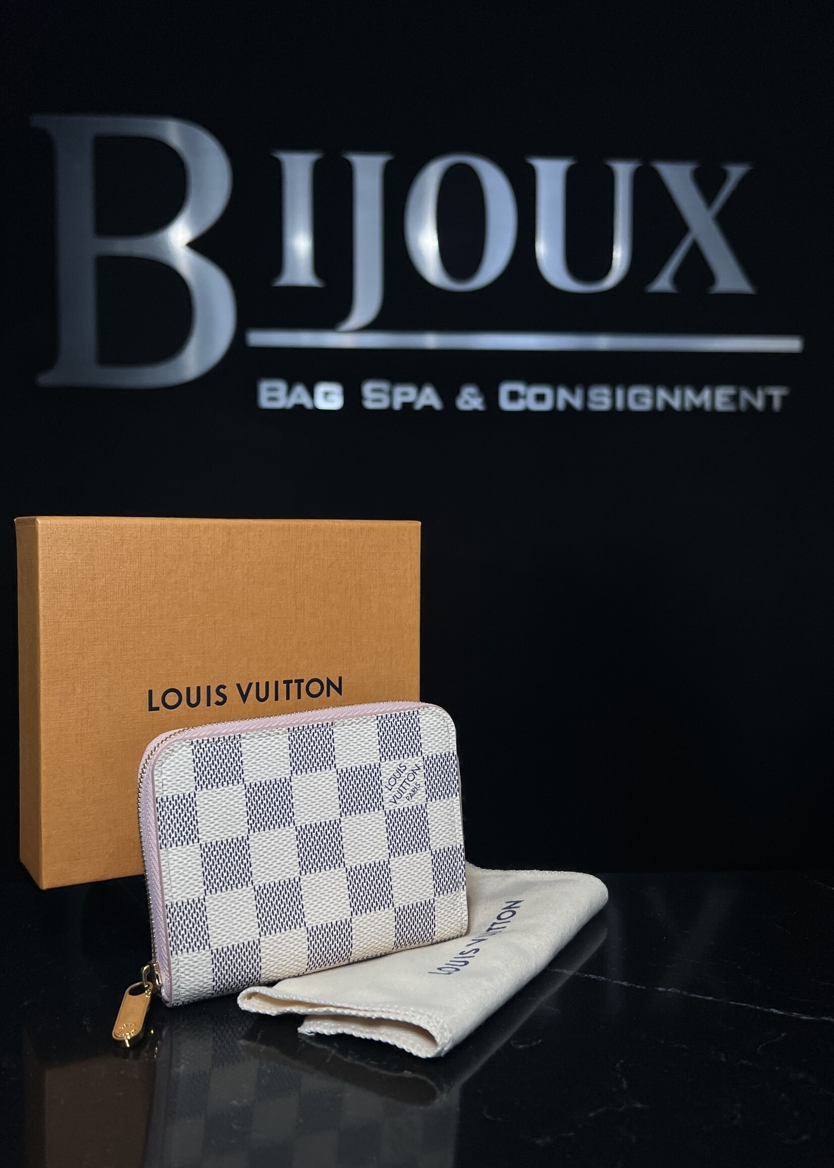 Louis Vuitton SOLD- Louis Vuitton Damier Azur Zippy Coin Purse