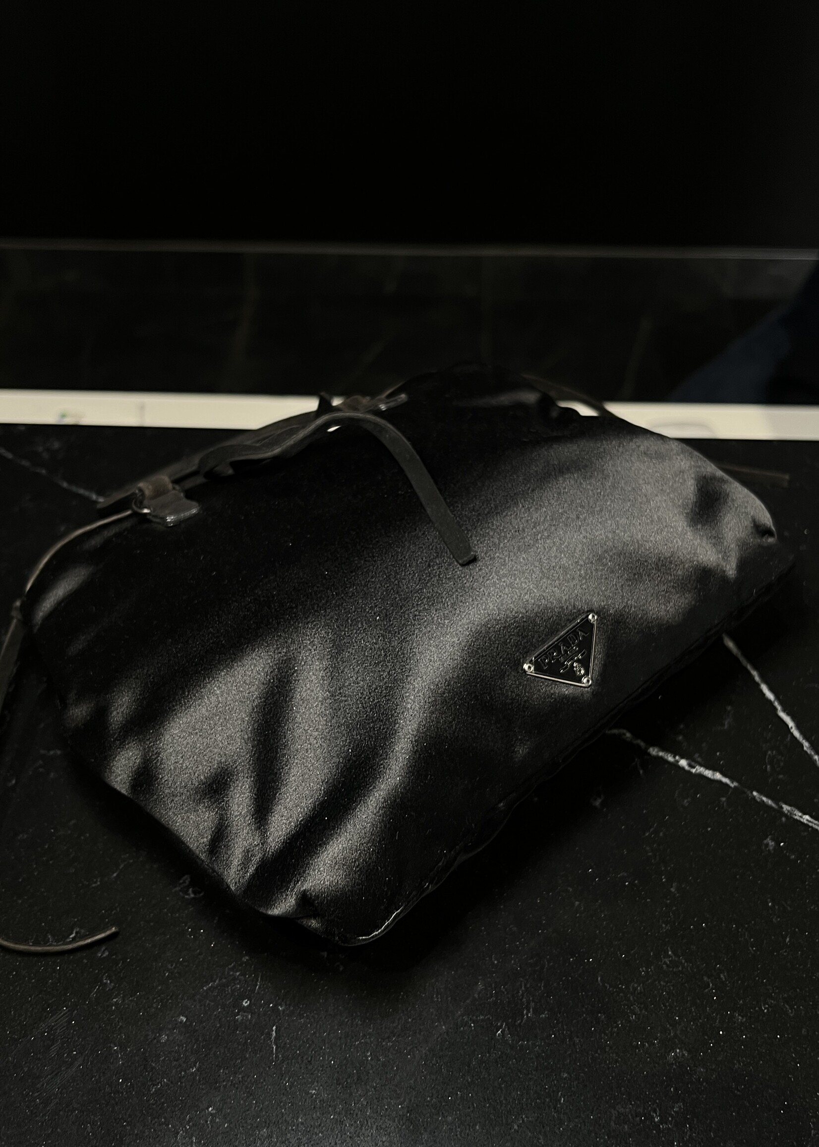 Prada Prada Black Satin Tote