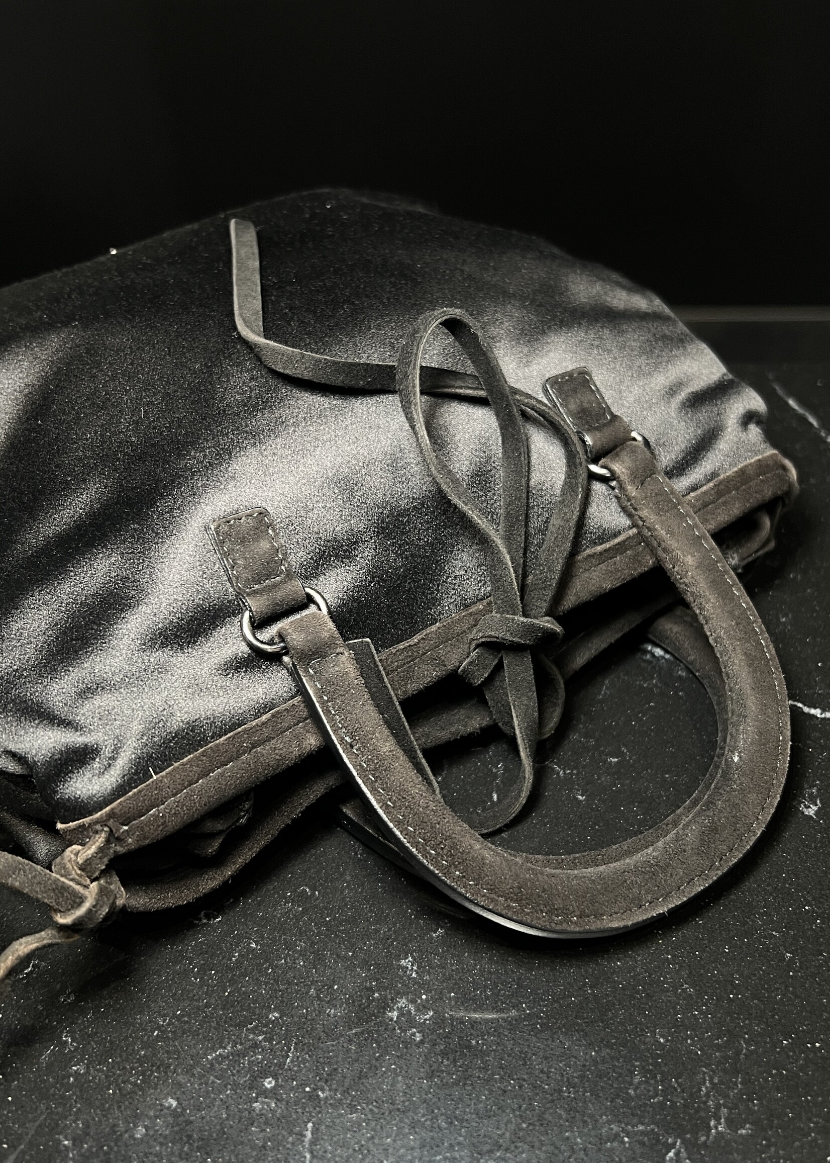 Prada Prada Black Satin Tote