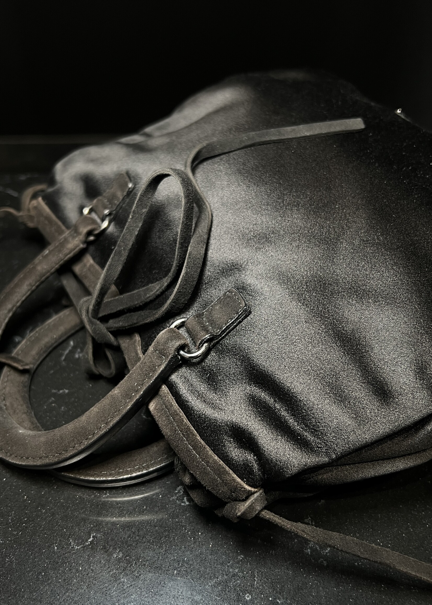 Prada Prada Black Satin Tote