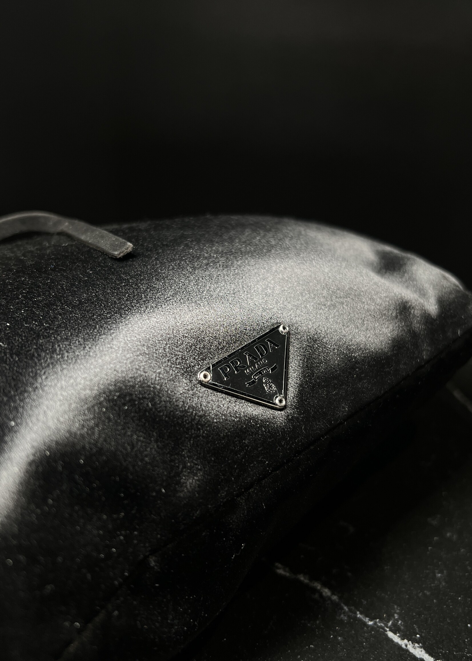 Prada Prada Black Satin Tote