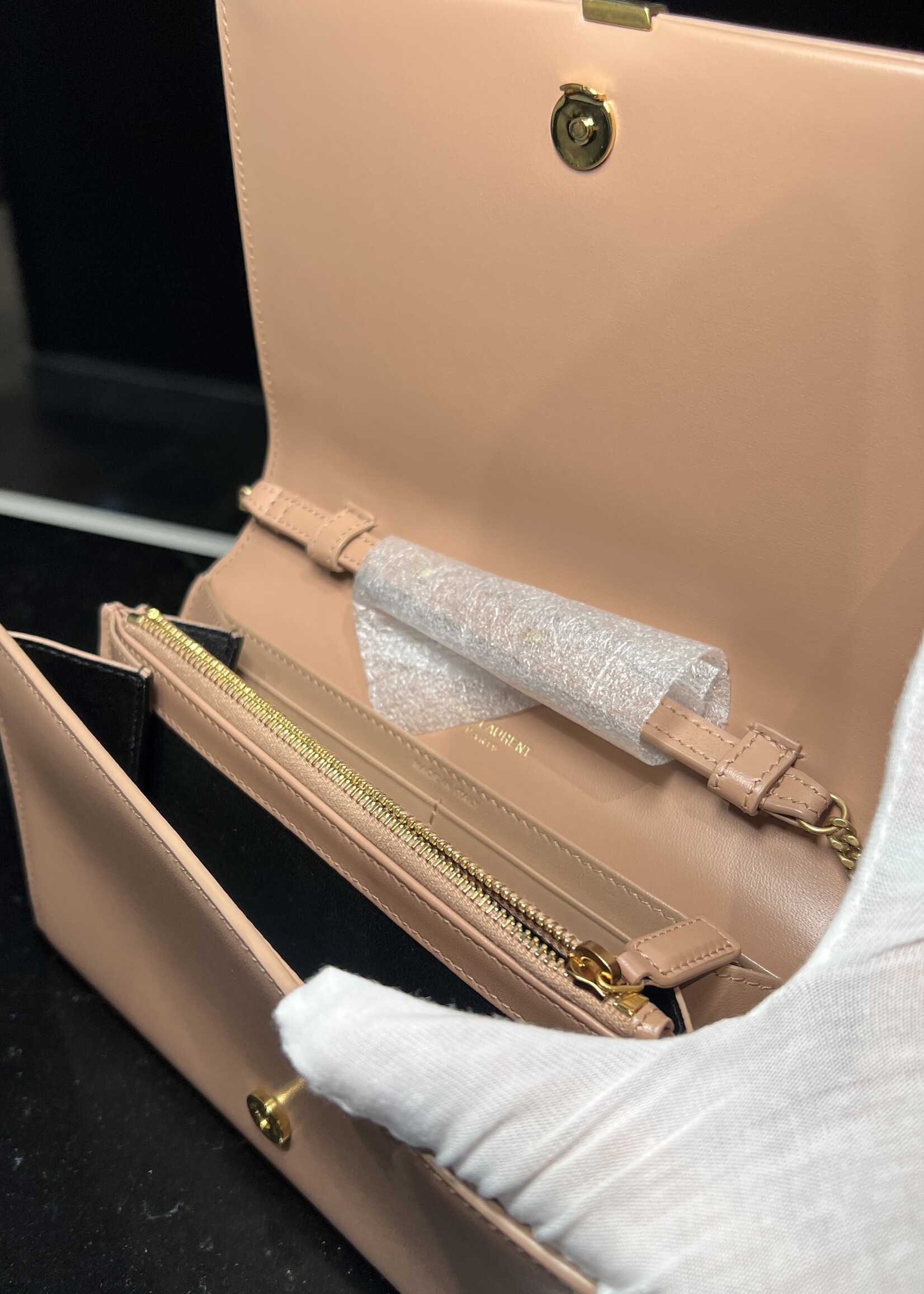 Saint Laurent SOLD - Saint Laurent Clutch on Chain