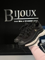 Chanel SOLD- Chanel Velvet Calfskin Mixed Fibers CC Sneakers 38