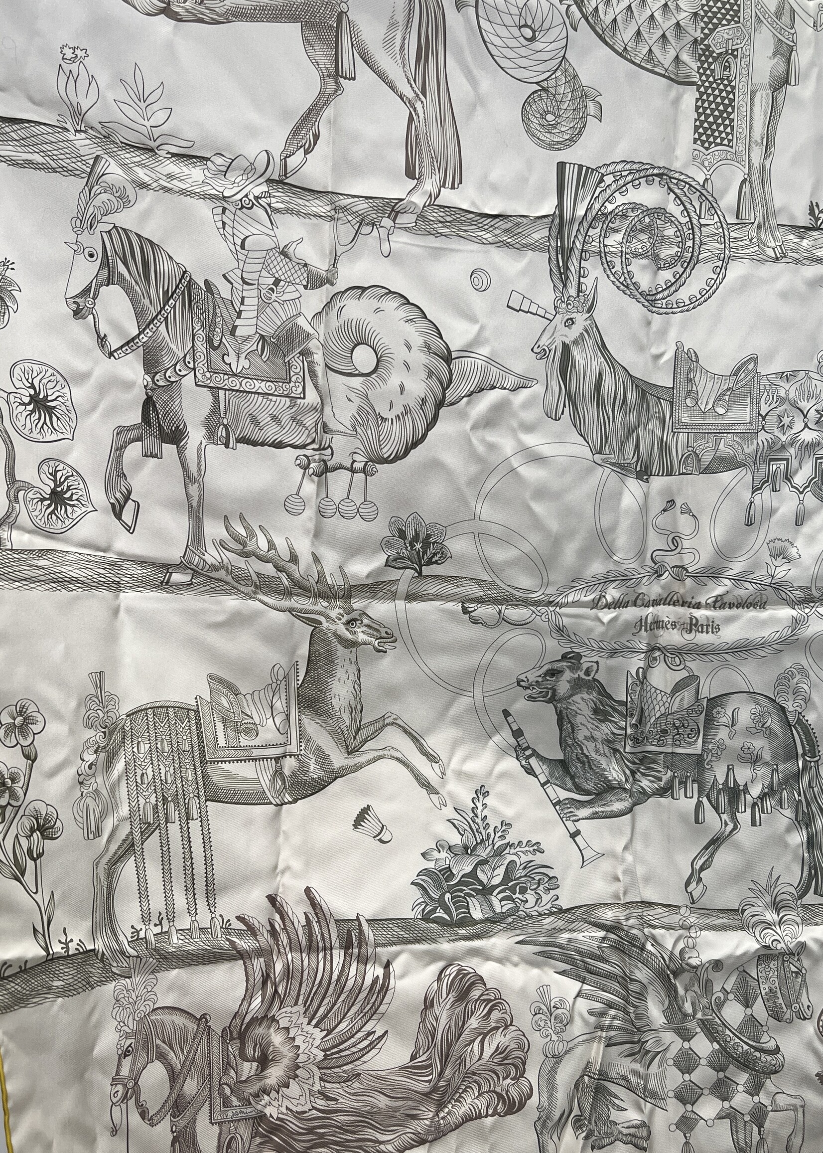 Hermes Hermes Della Cavalleria Favolosa Double Face Silk Scarf