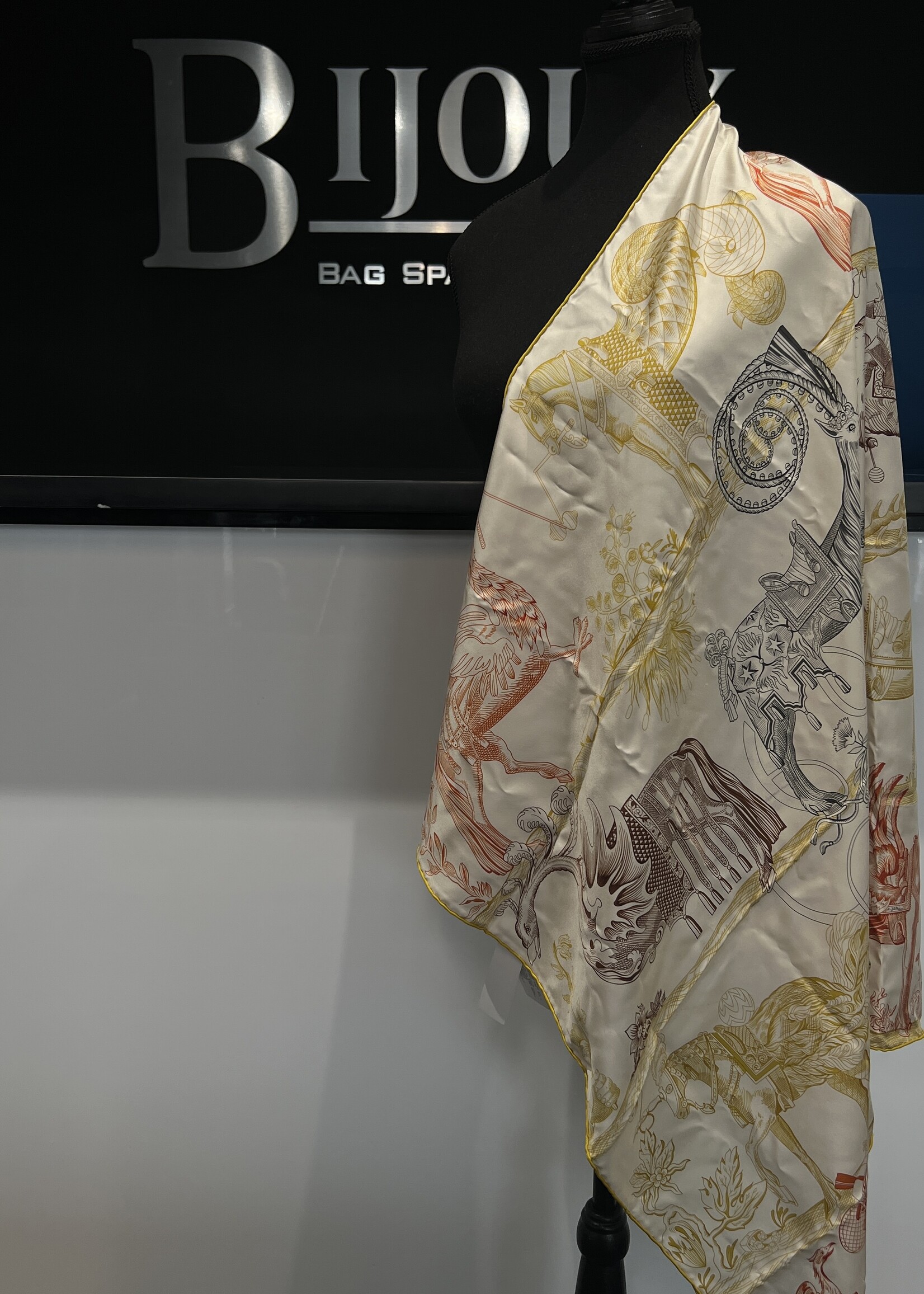 Hermes Hermes Della Cavalleria Favolosa Double Face Silk Scarf