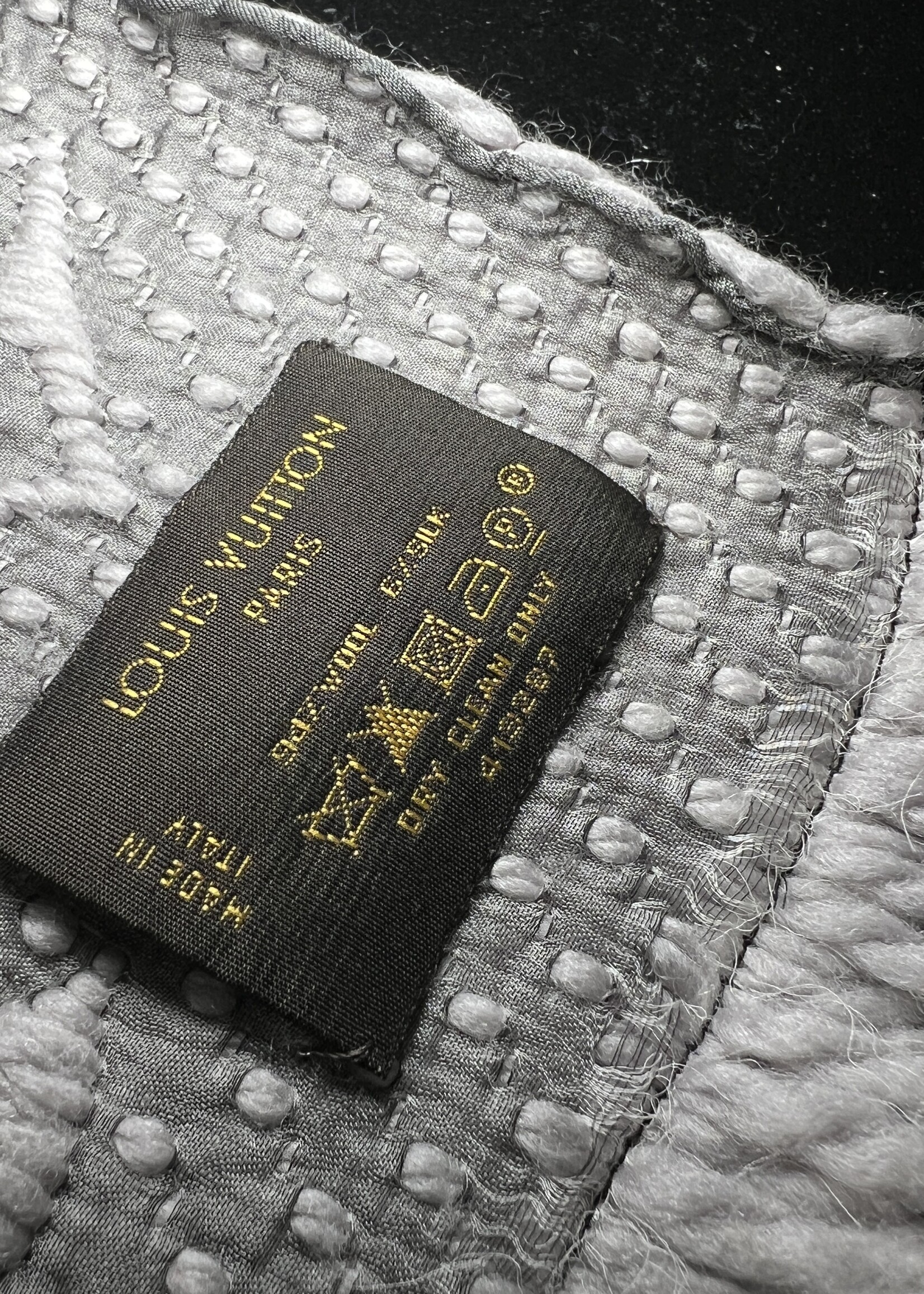 Louis Vuitton SOLD- Louis Vuitton Wool Silk Logomania  Scarf