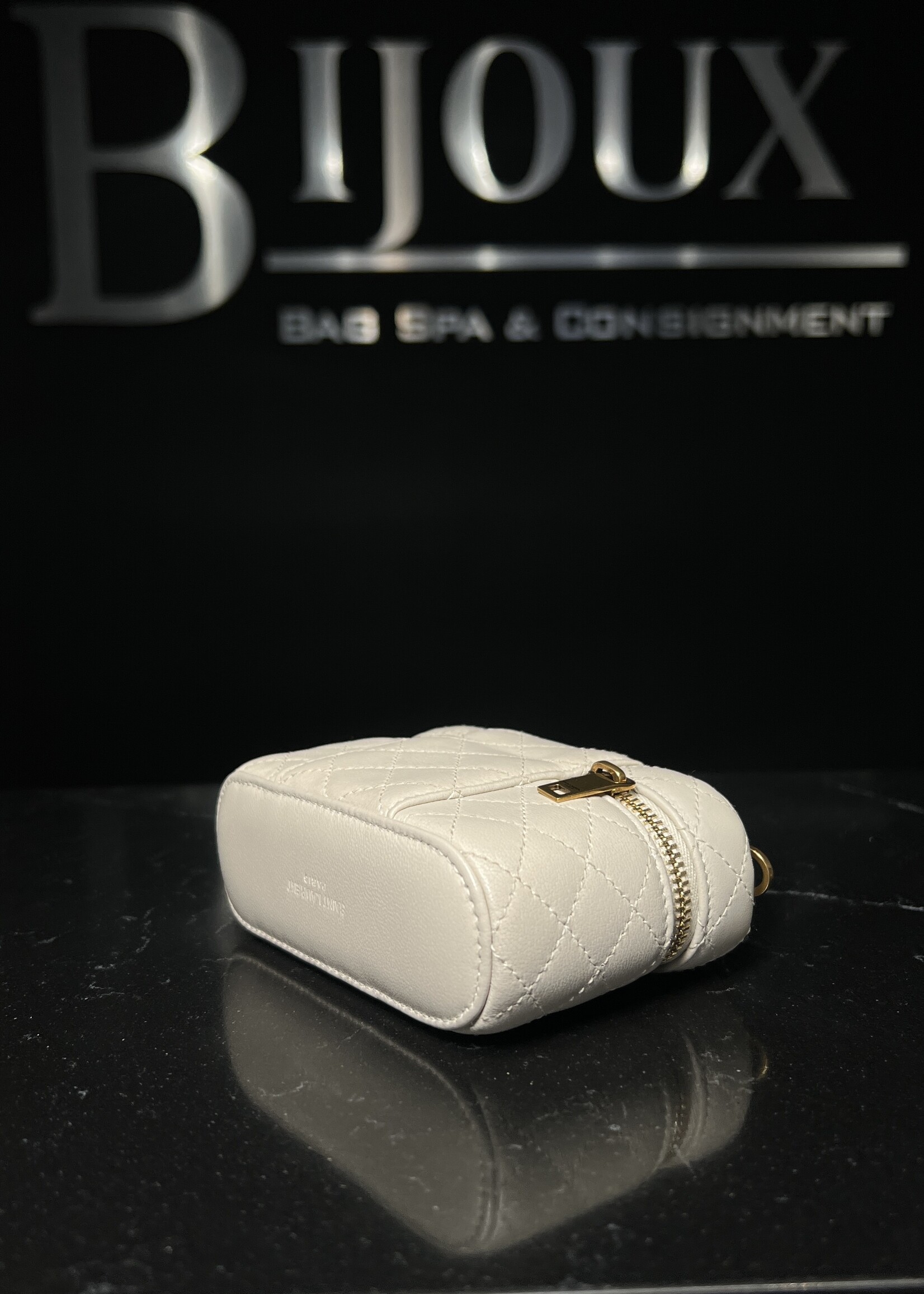 Saint Laurent SOLD - Saint Laurent Lambskin Quilted Micro Gaby Vanity Case