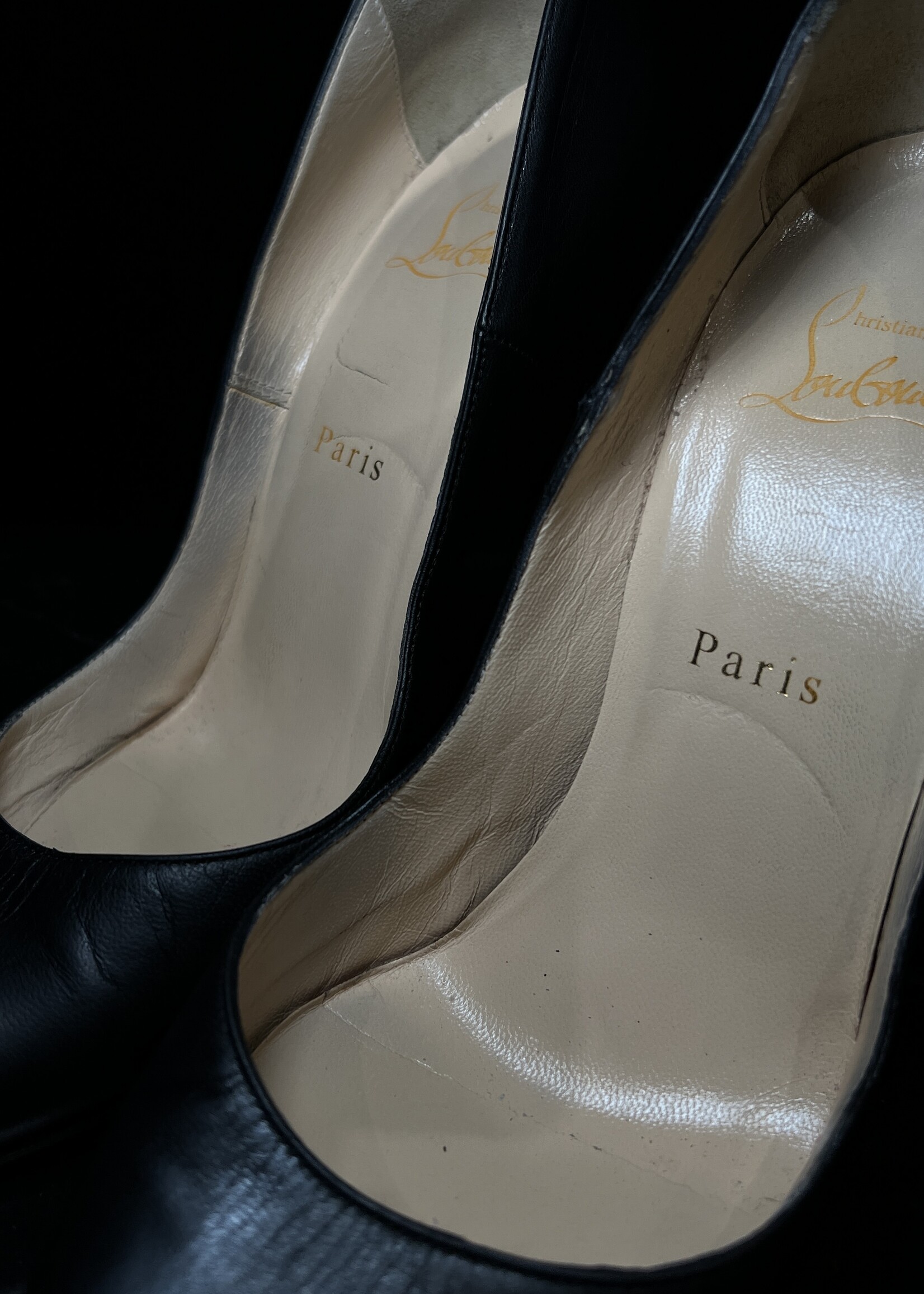 Christian Louboutin SOLD- Christian Louboutin Kate 120 Leather Black