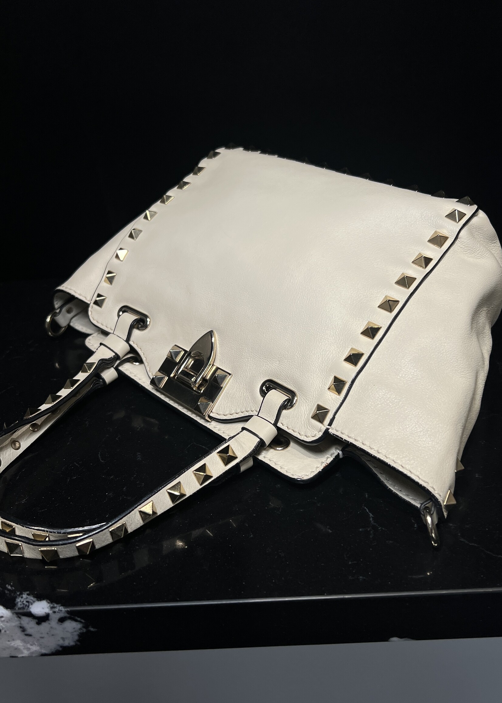 Valentino Valentino Rockstud Mini  White Tote