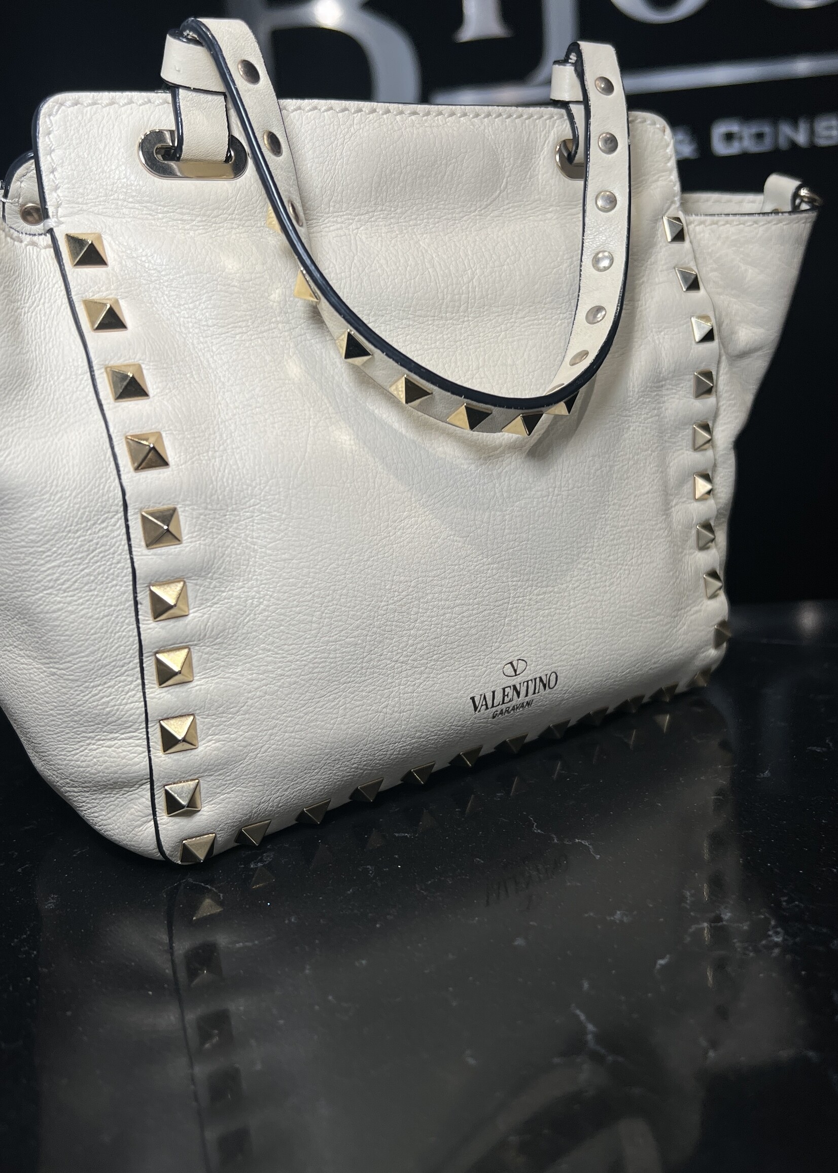 Valentino Valentino Rockstud Mini  White Tote