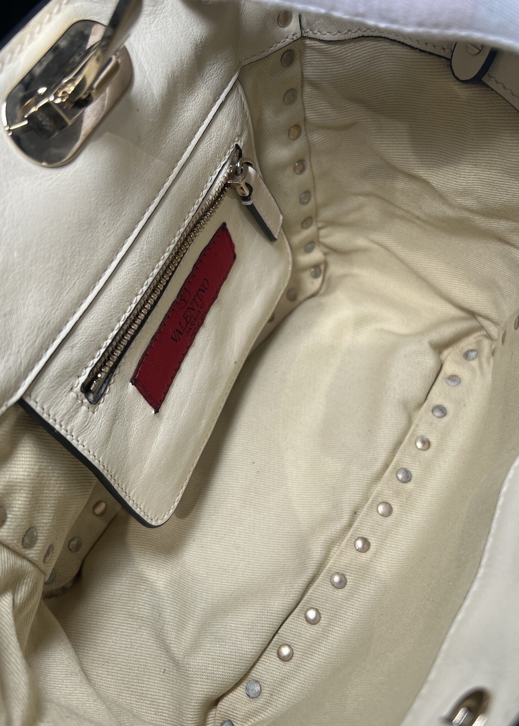 Valentino Valentino Rockstud Mini  White Tote