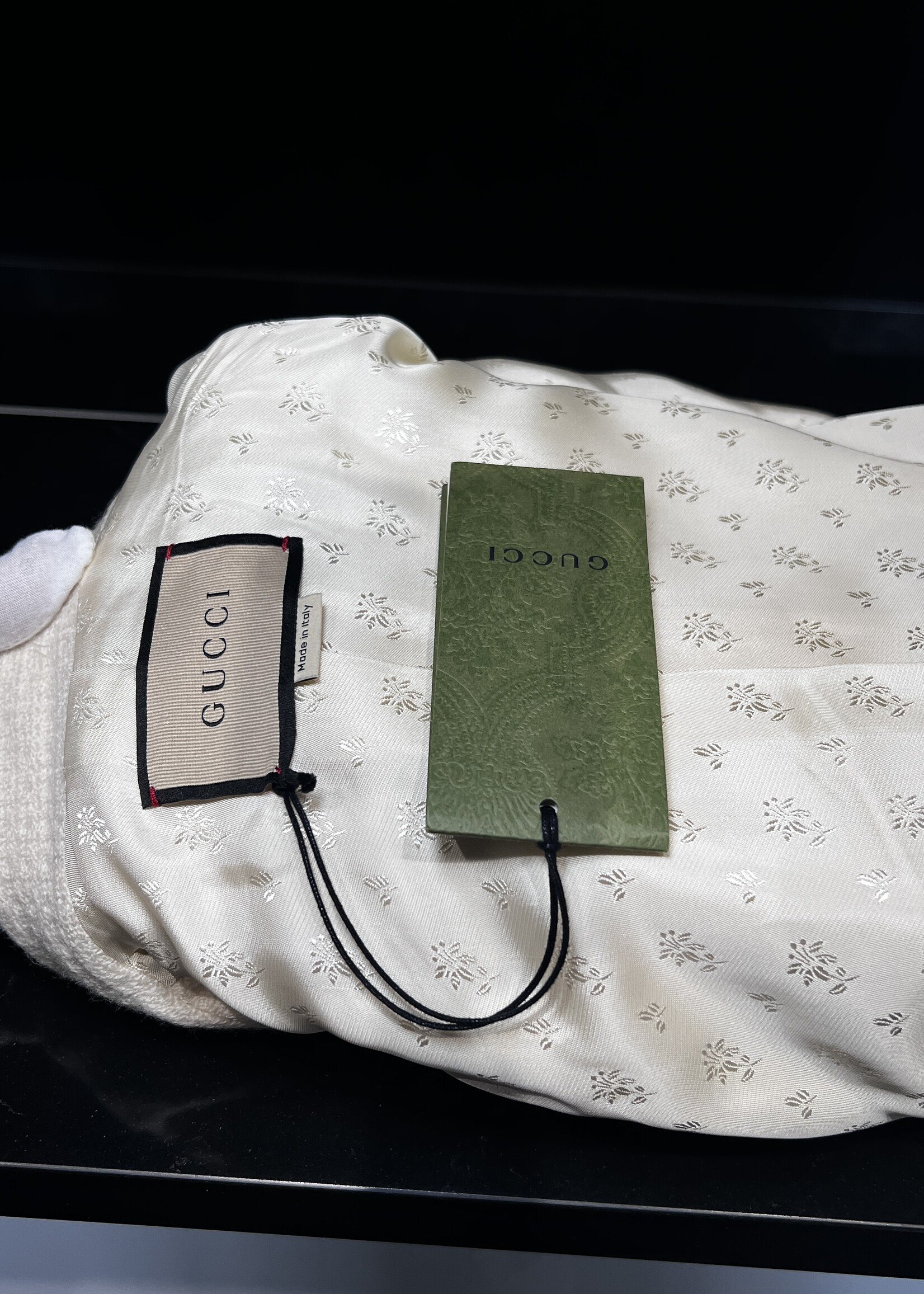 Gucci Gucci Ivory  Pleated Wool Coat