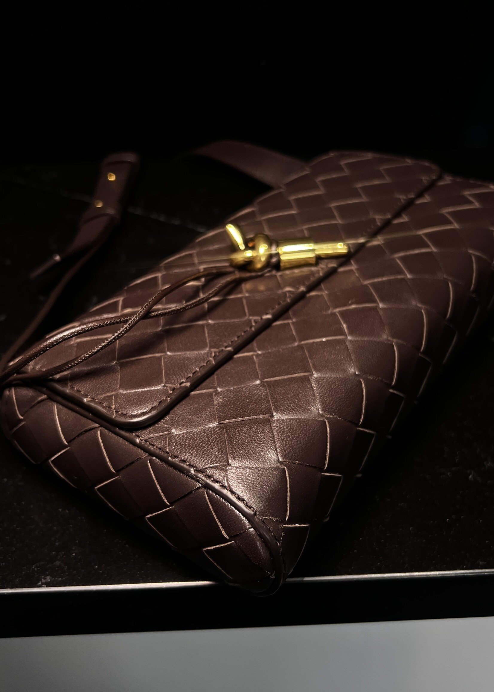 Bottega Veneta Bottega Veneta Mini Andiamo Intrecciato Leather Crossbody