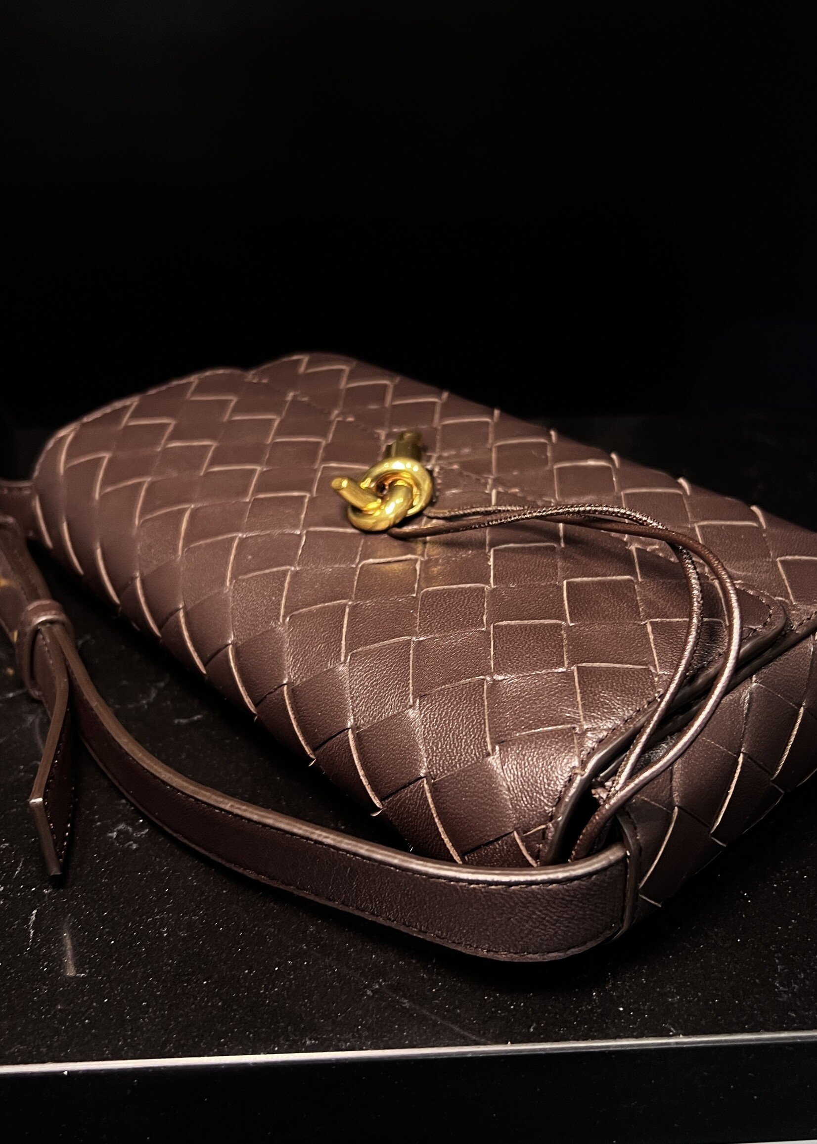 Bottega Veneta Bottega Veneta Mini Andiamo Intrecciato Leather Crossbody