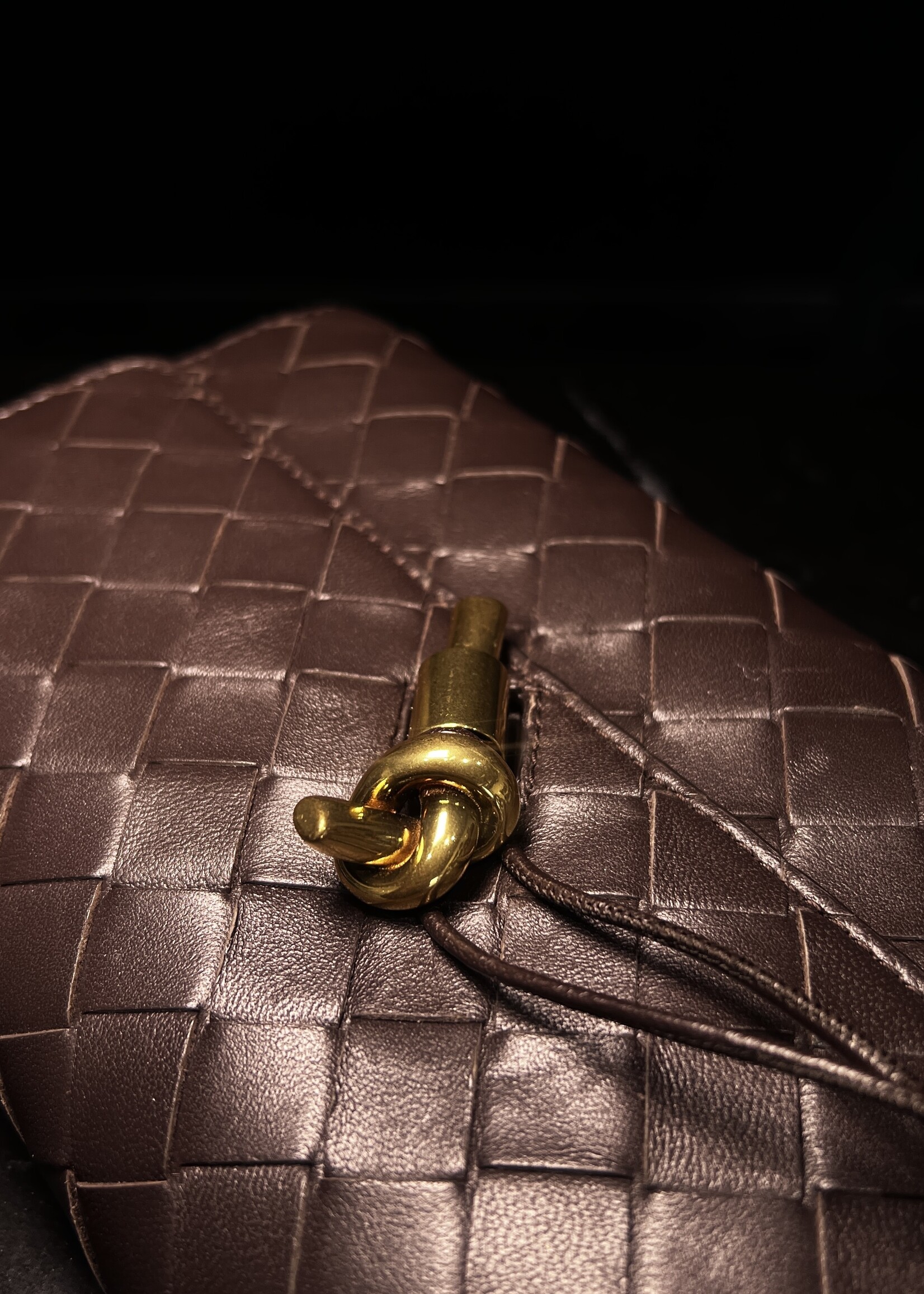 Bottega Veneta Bottega Veneta Mini Andiamo Intrecciato Leather Crossbody