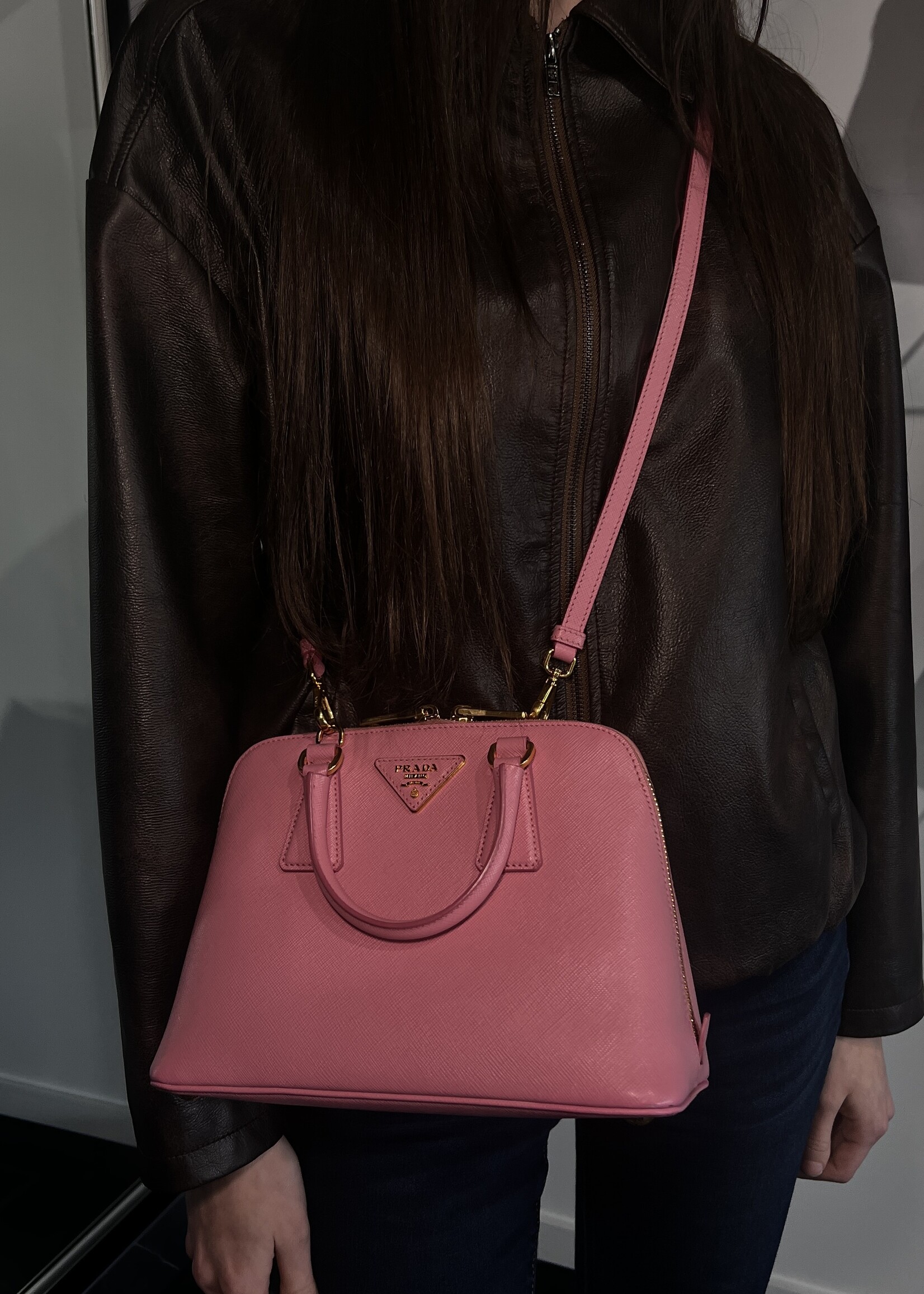 Prada Prada Saffiano Lux Promenade Small 2WayBag