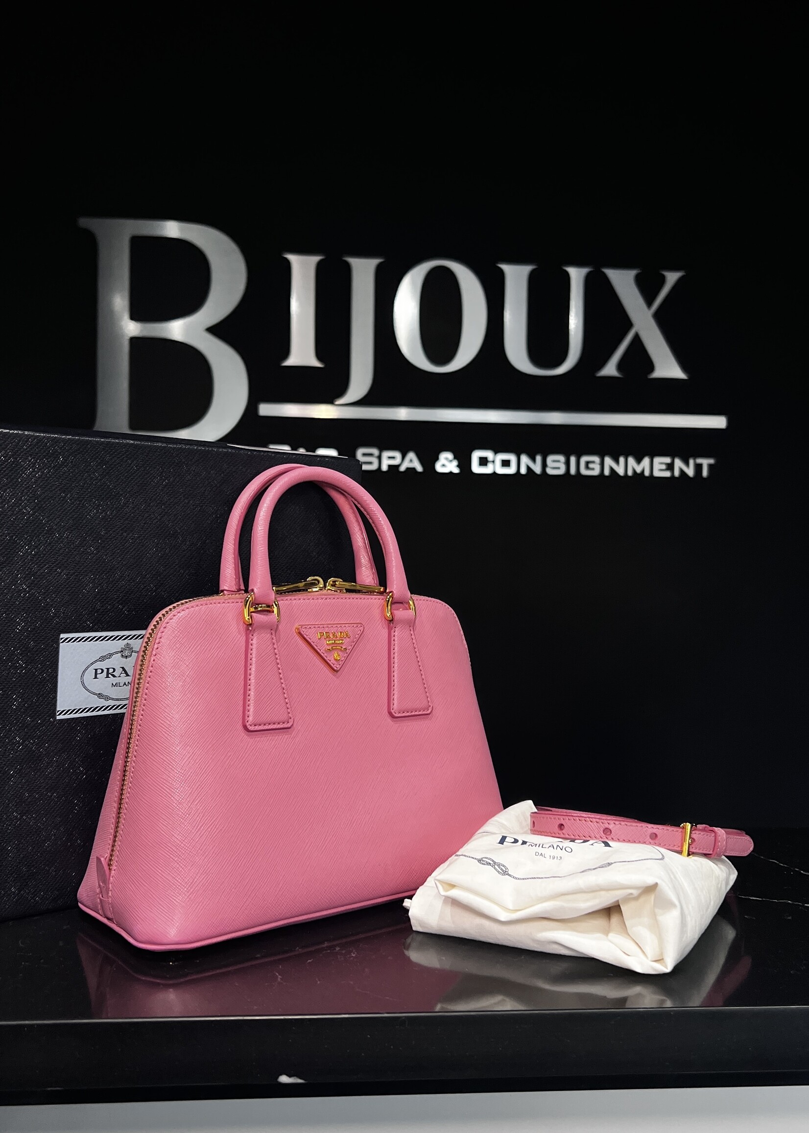 Prada Prada Saffiano Lux Promenade Small 2WayBag