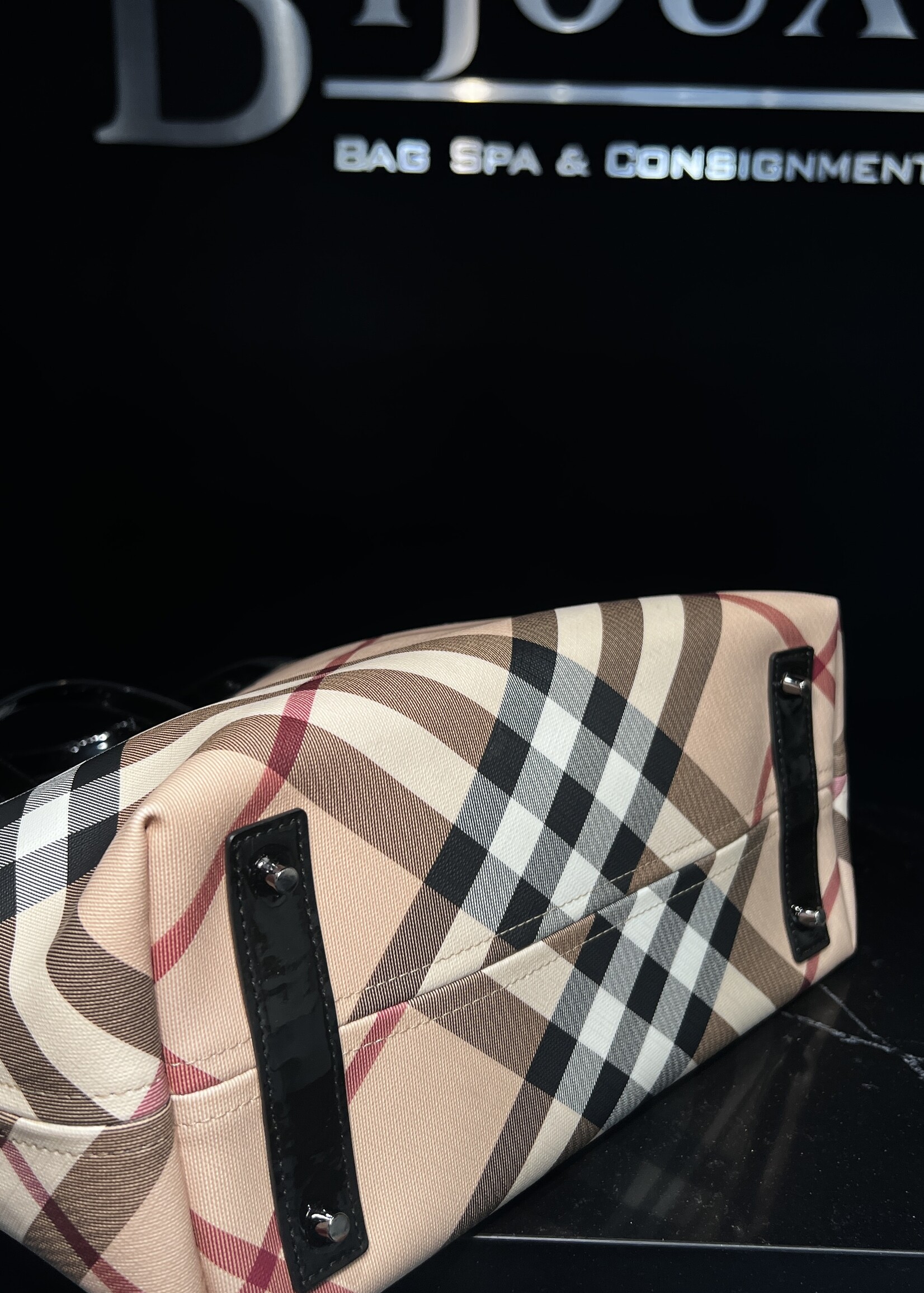 Burberry Burberry Supernova Check Small Tote Bag